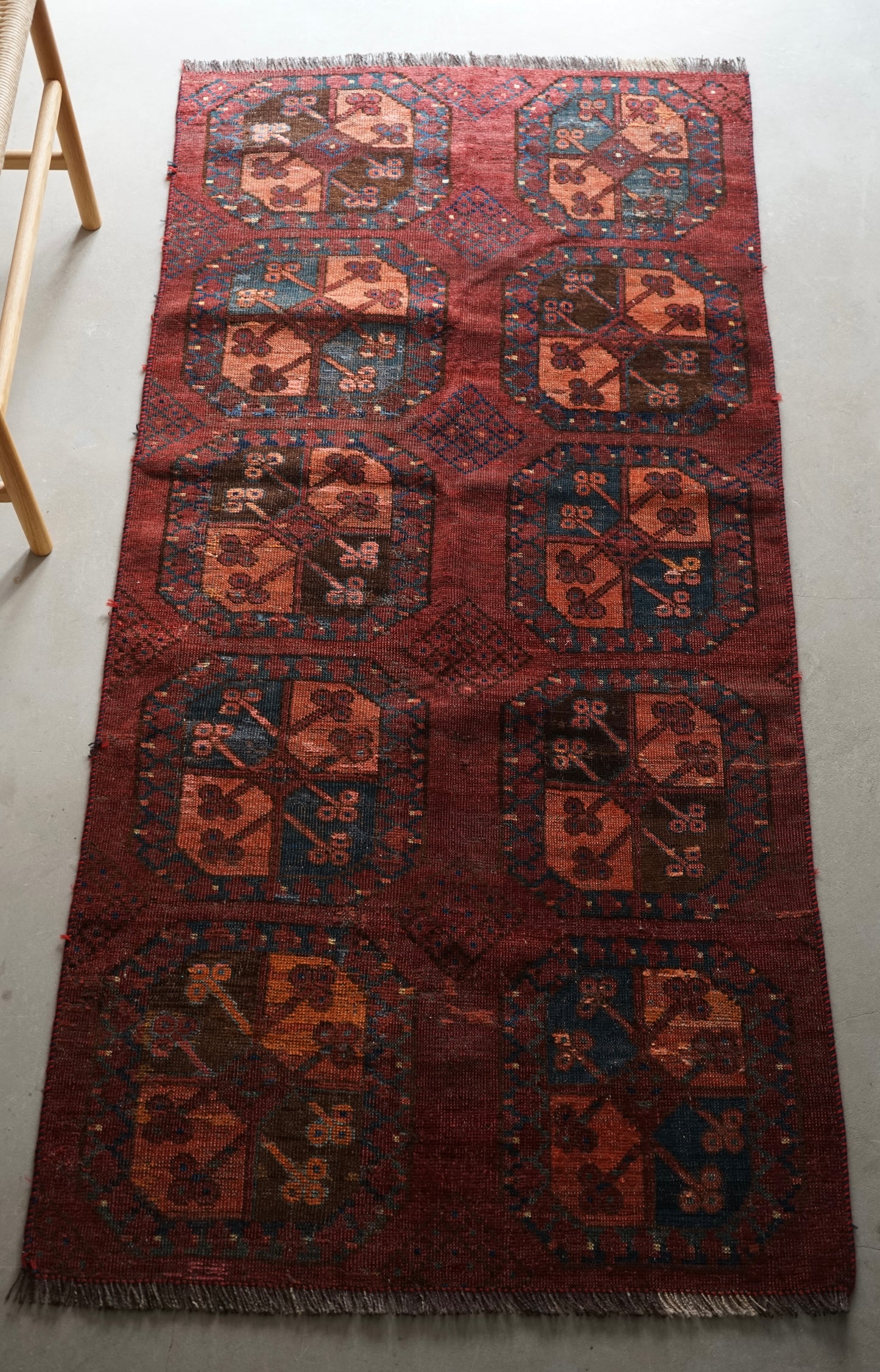 IRAN ANTIQUE TURKMEN ERSARI 1820年代 180 × 87 cm