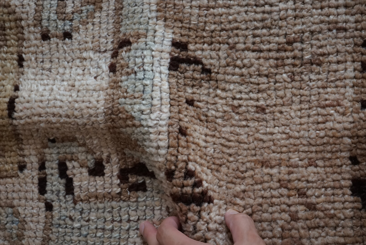Türkiye Old Oushak Beige , Brown 1970年代 115 × 53 cm No.TR25499 / 国内送料無料