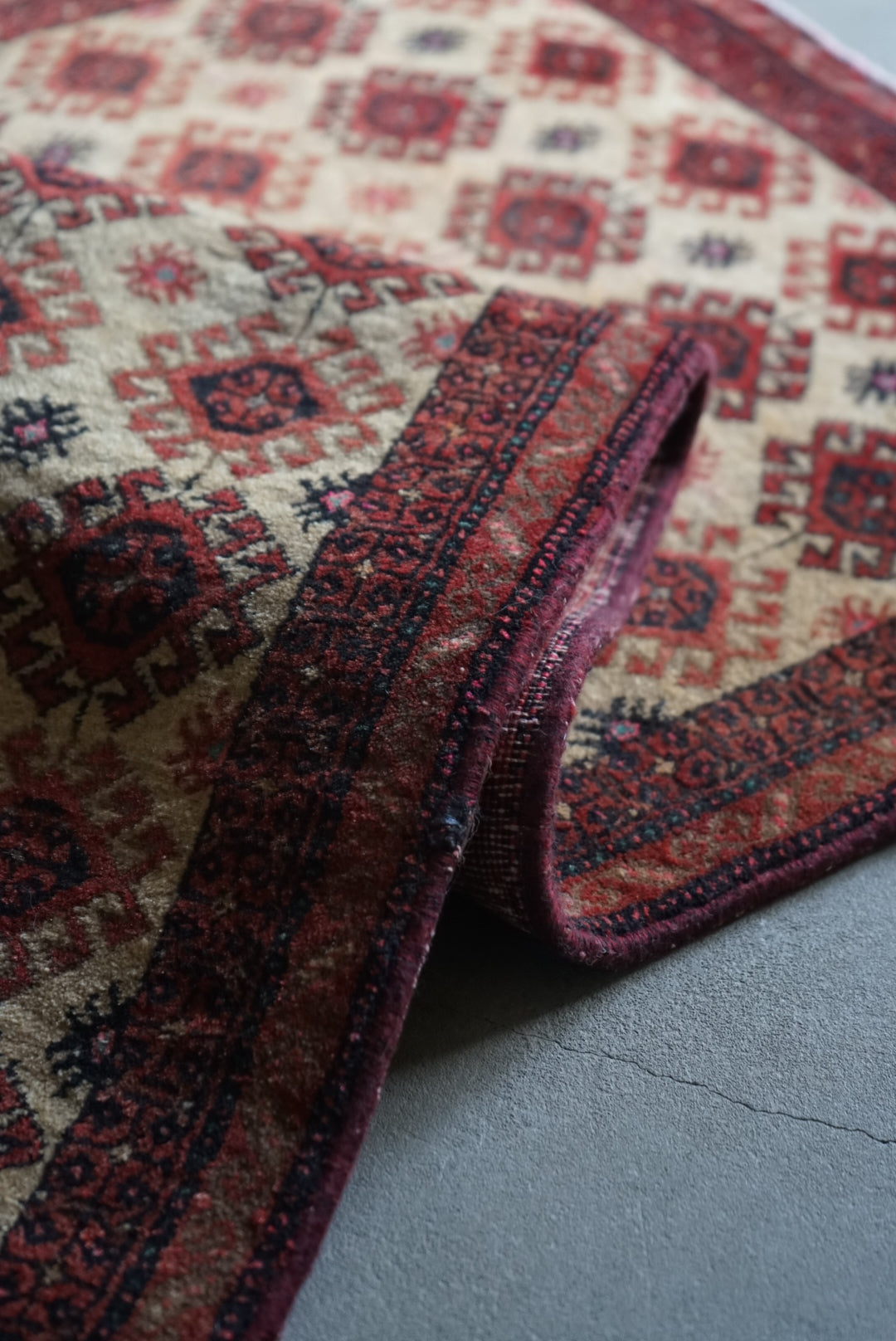 Türkiye Old Oushak Beige Runner size 1970年代 133 × 58.5cm No.TR25242