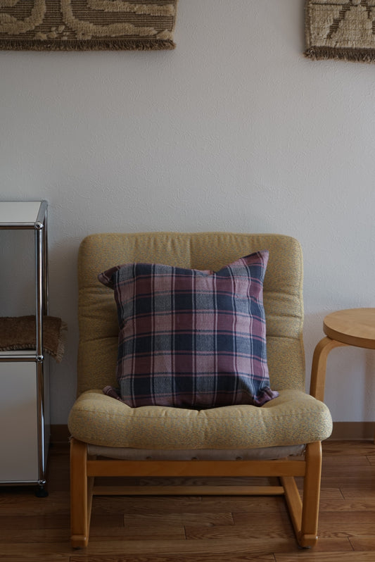 Türkiye Old Cushion Cover Checker Purple , White , Navy 51 × 50 cm No.TR25397