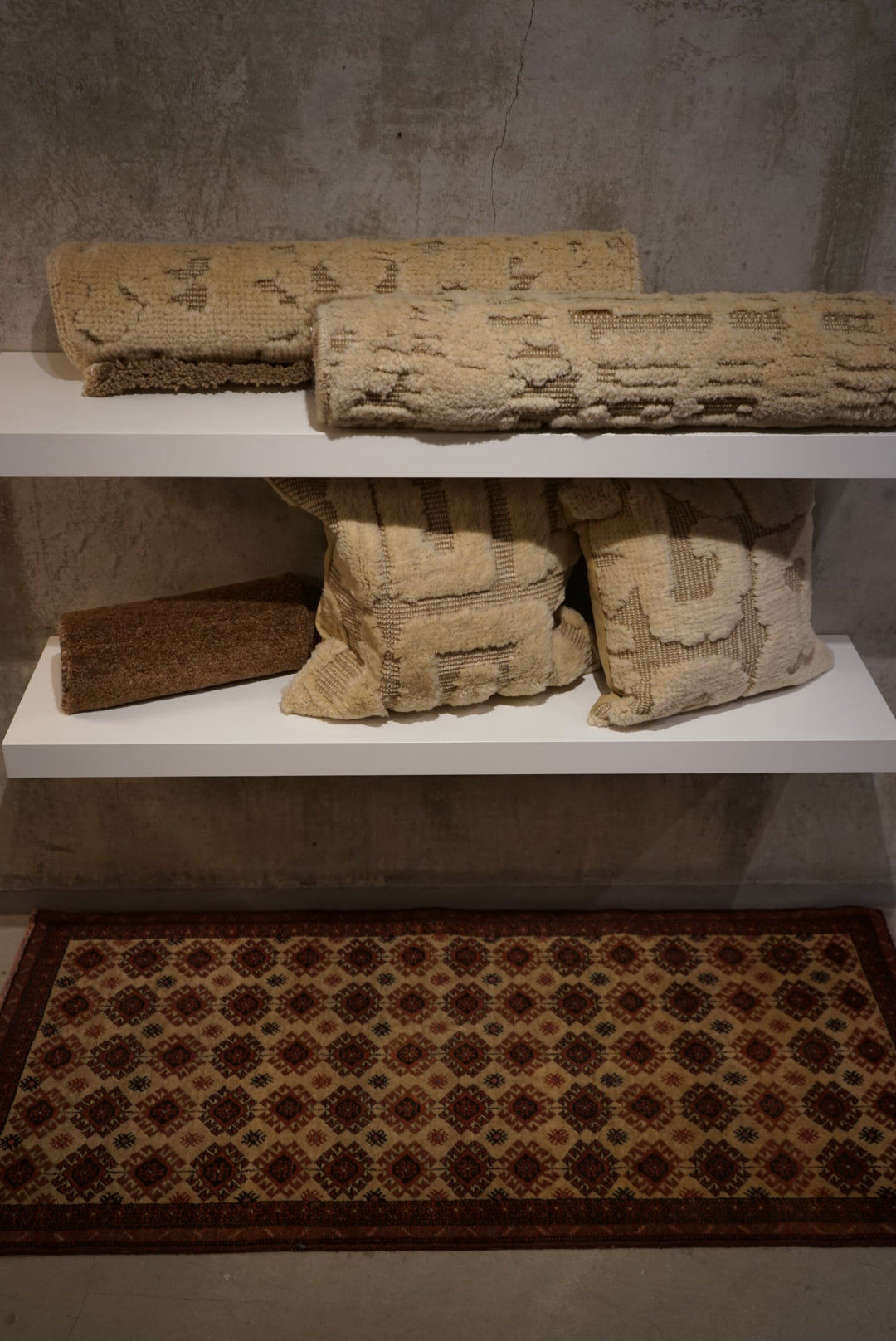 Türkiye Old Oushak Beige Runner size 1970年代 133 × 58.5cm No.TR25242