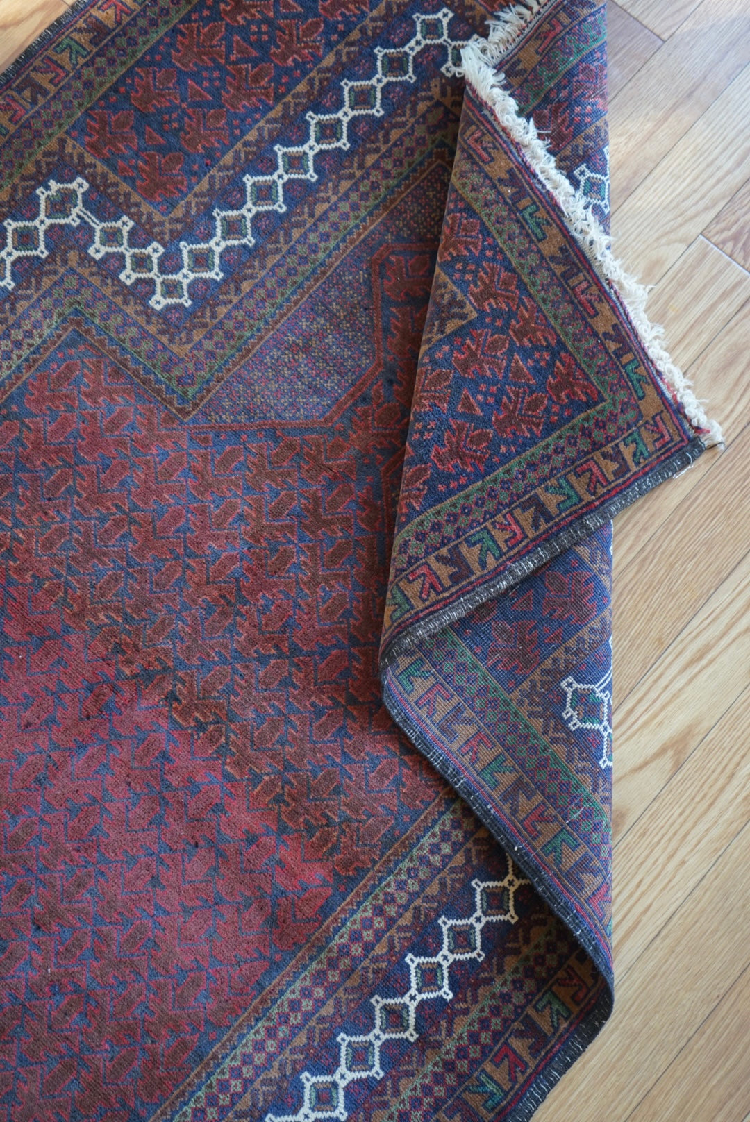 Afghanistan Old Baluch Prayer Rug 1970年代 155 × 100 cm  No.AF2541 / 国内送料無料・羊毛手織り絨毯