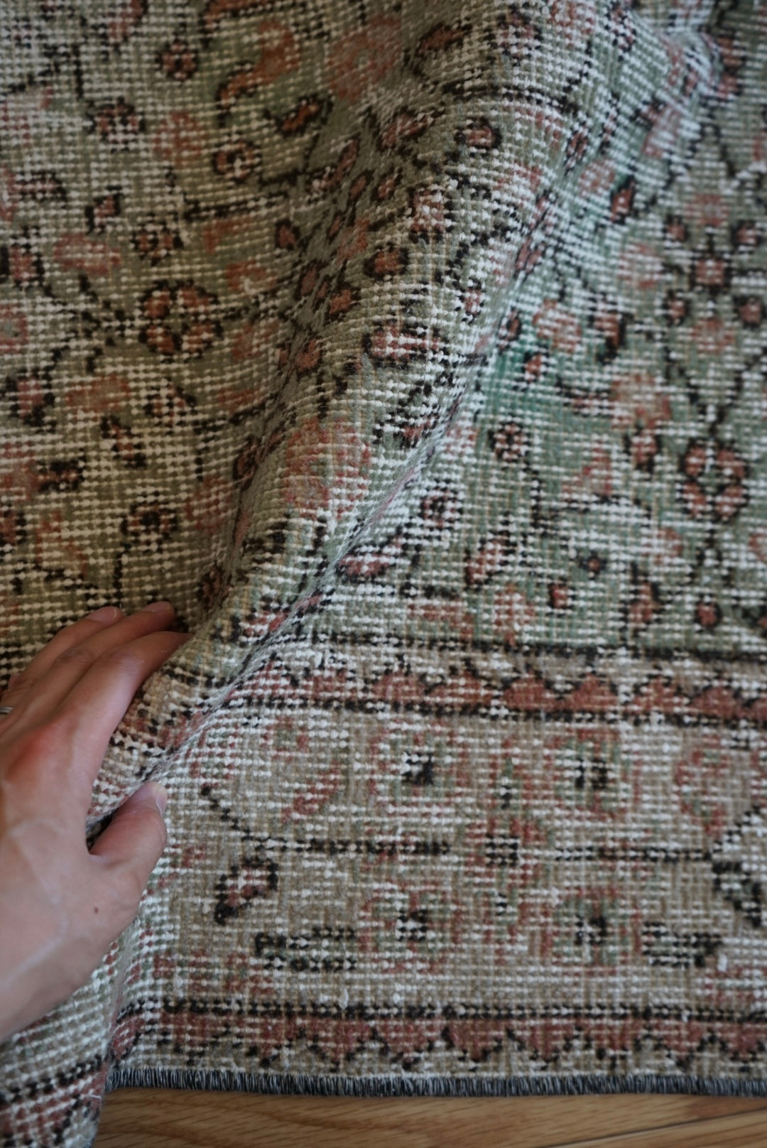 Türkiye Old Isparta Beige , Green 1970年代 203.5 × 114.5 cm No.TR25431
