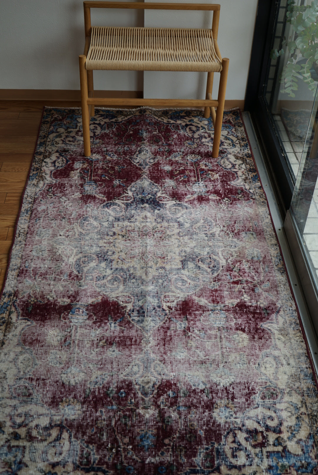 Türkiye Old Isparta Wine Red 1970年代 202 × 99 cm No.TR25254