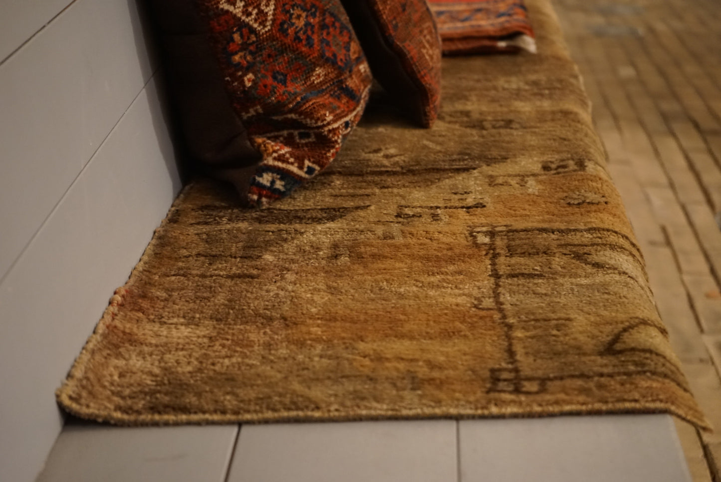 Türkiye Old Oushak Beige Fragment Runner  1970年代  152 × 42 cm No.TR25239