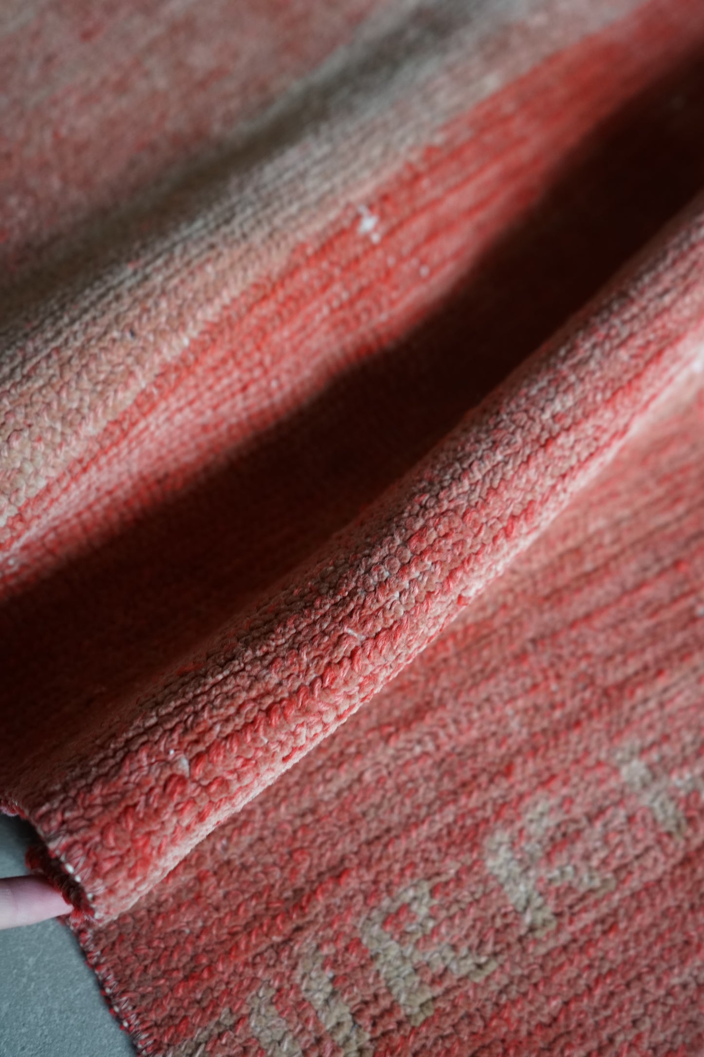 TURKEY OLD OUSHAK SALMON PINK RUNNER 1970年代 148 × 60 cm No.TR25204