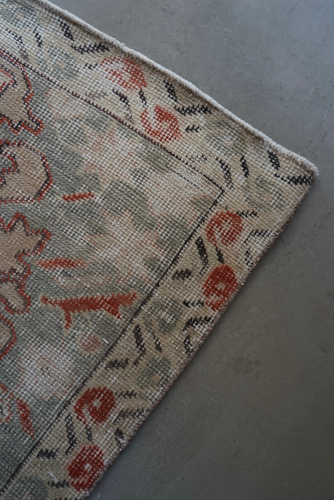 Türkiye Old Avanos Orange , Sage green 1970年代 214 × 132 cm No.TR25262