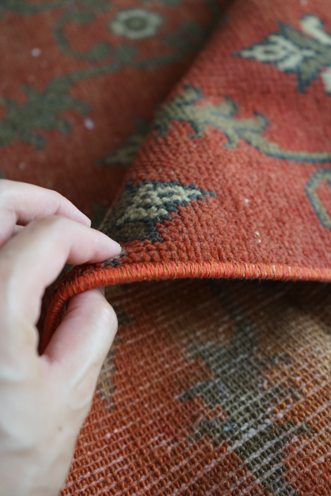 TURKEY OLD ISPARTA BLOOD ORANGE 1970年代 172 × 86 cm No.TR25150