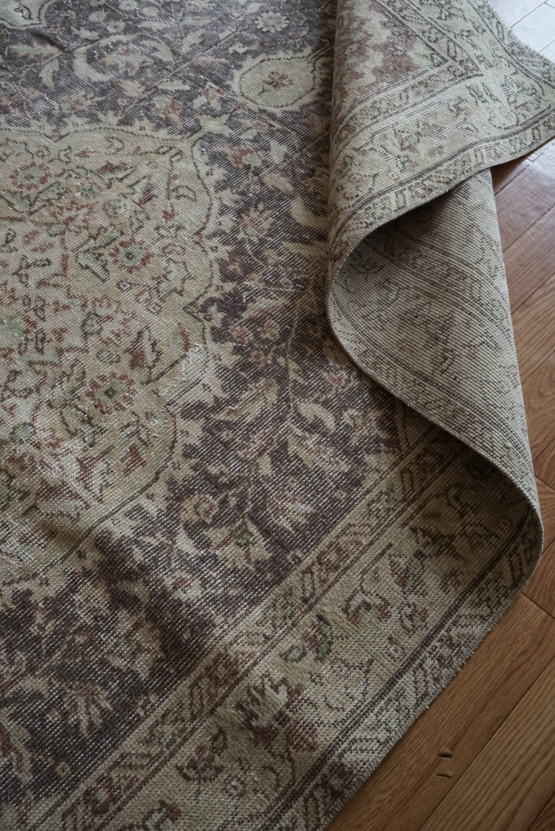 Türkiye Old Isparta Medallion Beige , Glay 1960年代 284 × 162 cm No.TR25493 / 国内送料無料