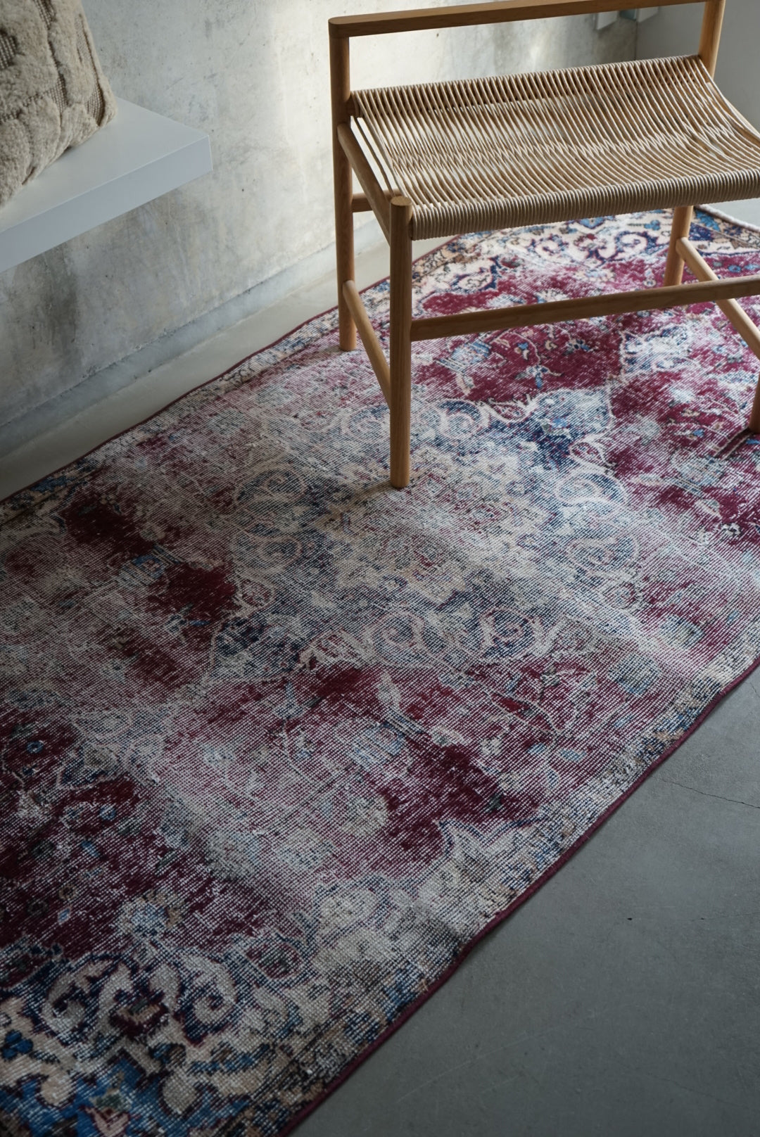 Türkiye Old Isparta Wine Red 1970年代 202 × 99 cm No.TR25254