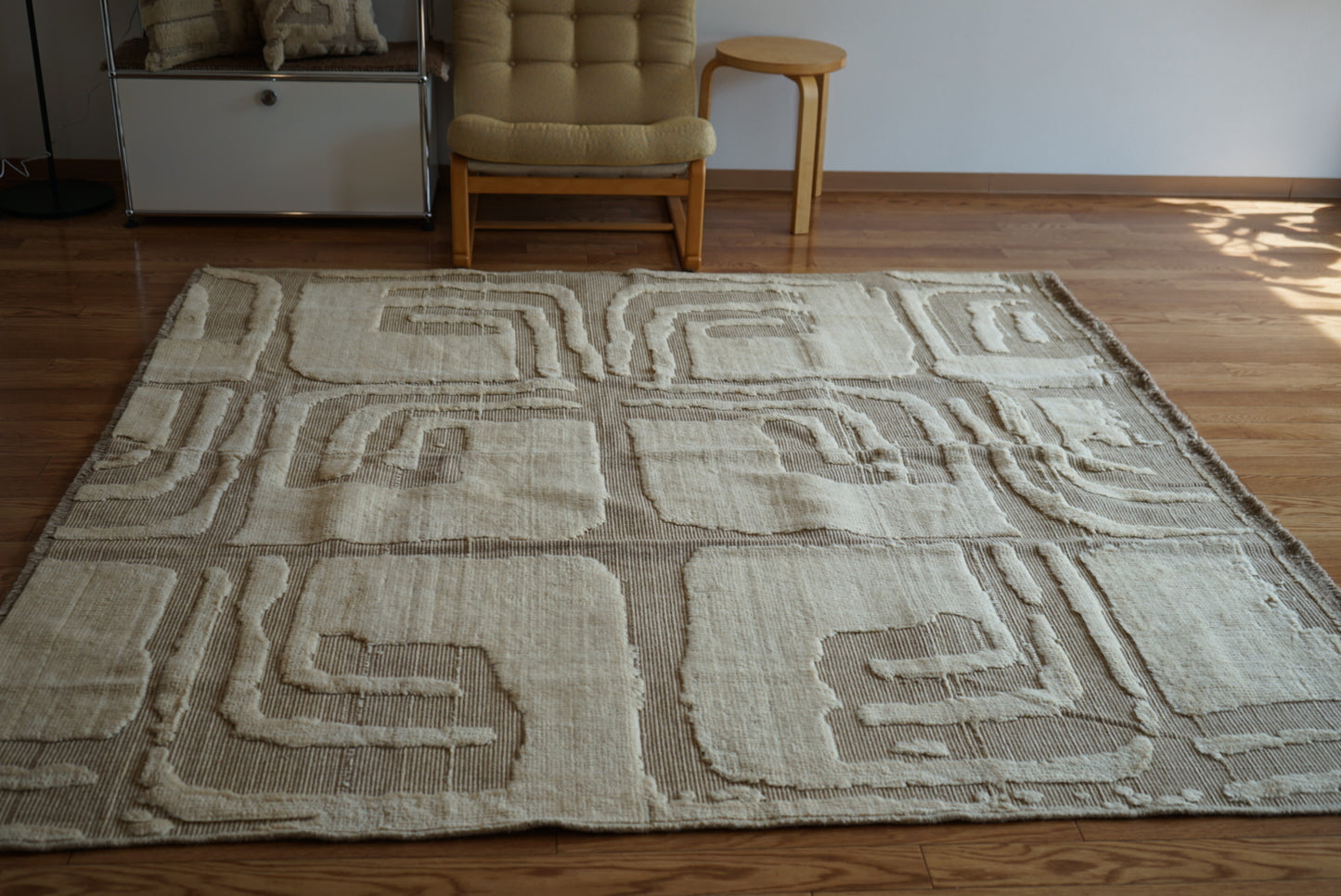 店頭販売 ORIGINAL IRAN QASHQAI KILIM LIVING SIZE " PERSIA " 200 × 200 cm