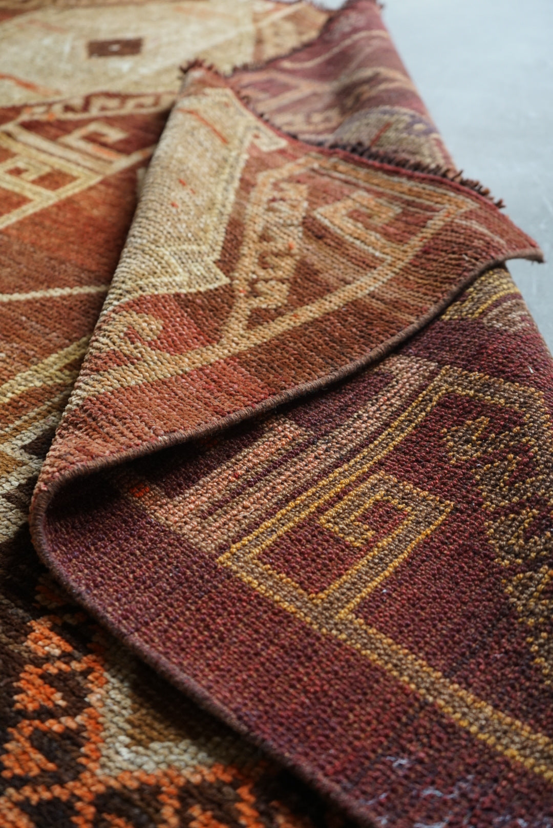 TURKEY VINTAGE ANATORIA BROWN 1980年代 256 × 155 cm No.TR25157