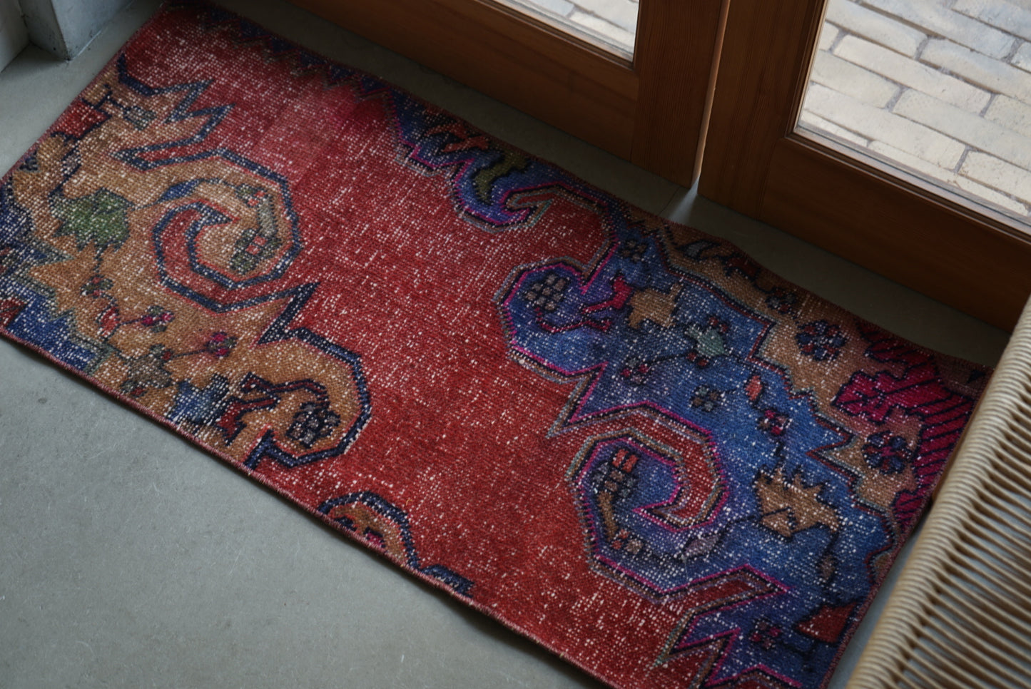 Türkiye Old Oushak Bright Red 110 × 52 cm No.TR25319