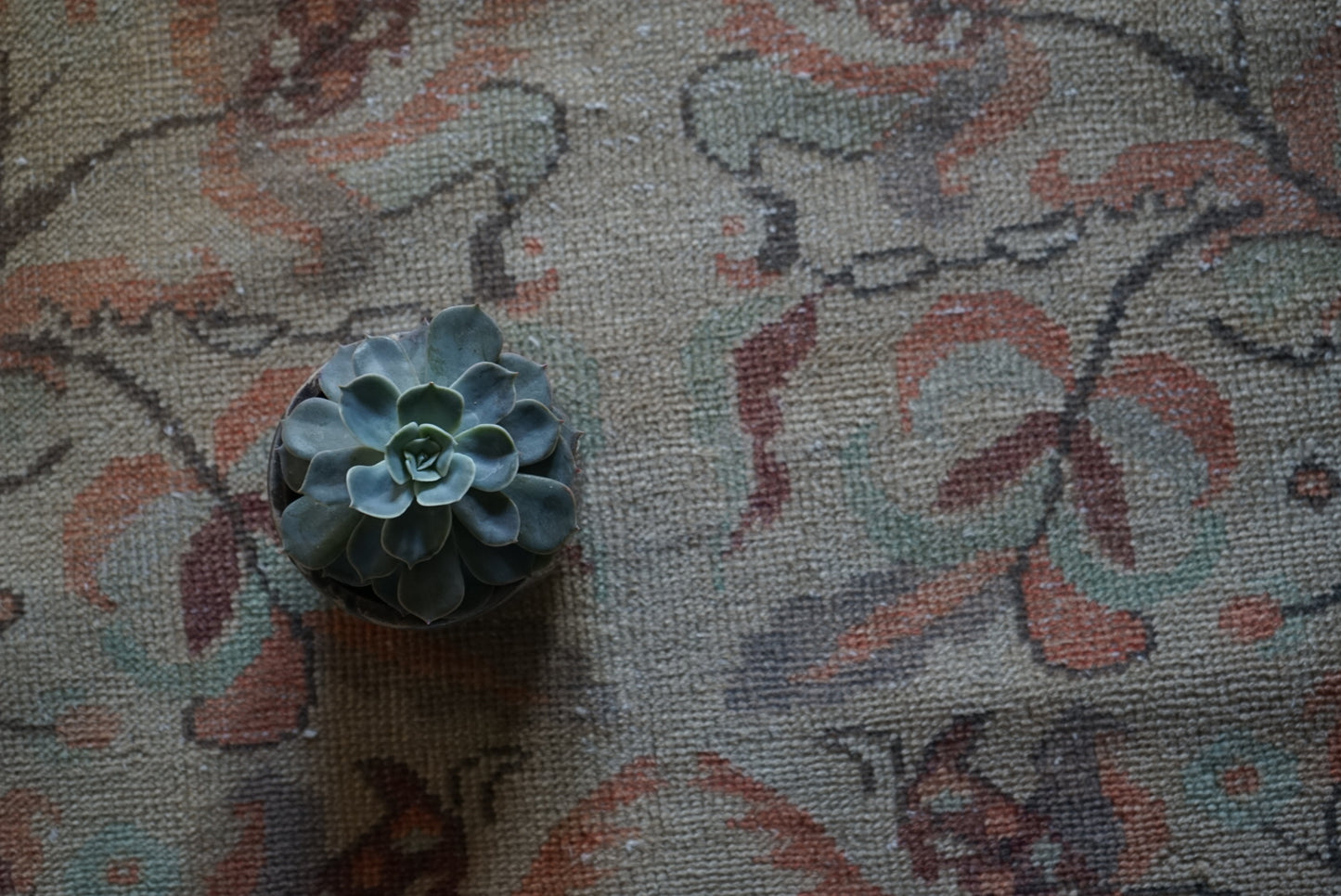 Türkiye Old Isparta Beige Floral 1970年代 218 × 136 cm No.TR25267