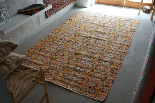 TURKEY OLD ISPARTA CALLOT ORANGE 1970年代 232 × 140 cm No.TR25149