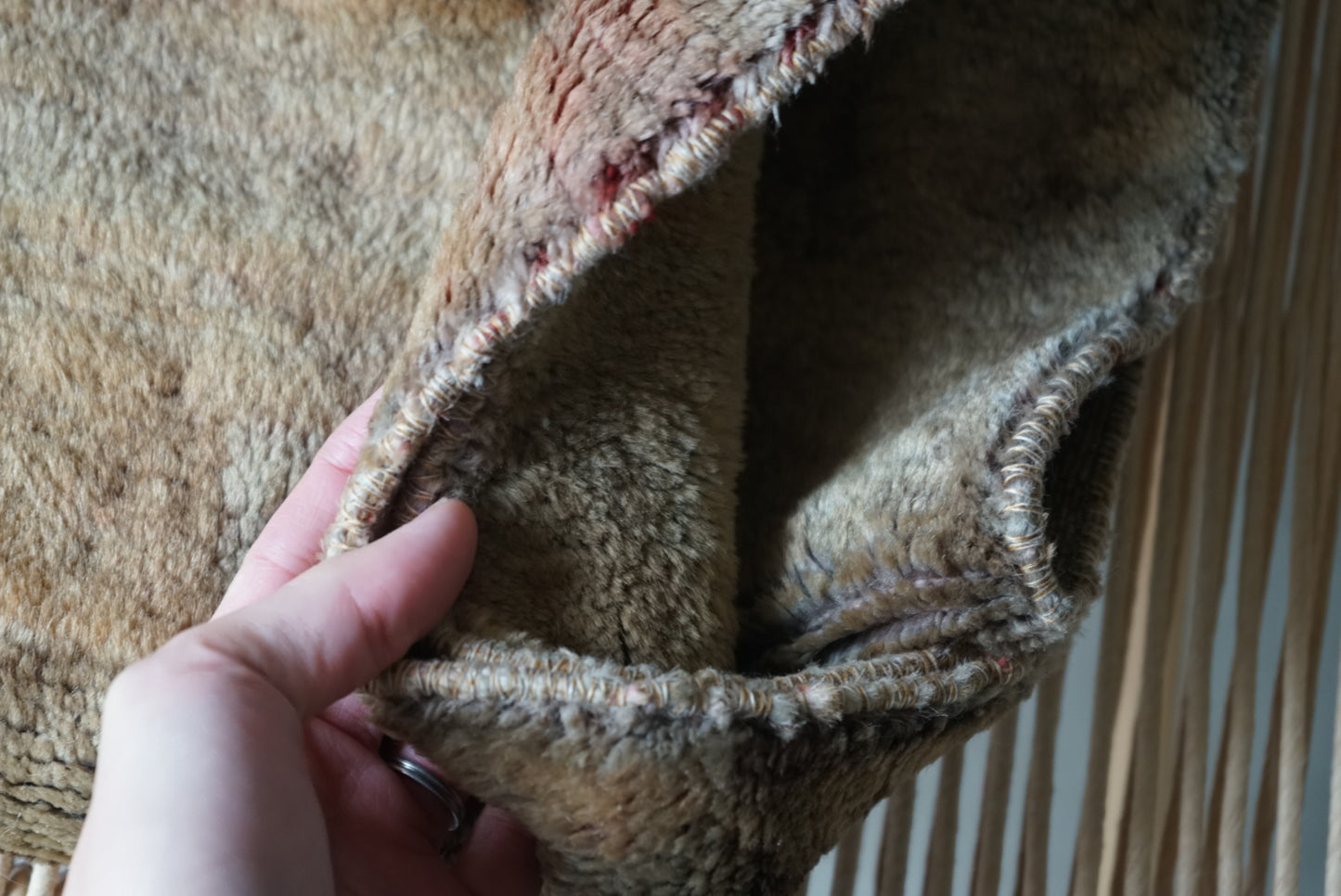 Türkiye Old Oushak Beige Fragment Runner  1970年代  152 × 42 cm No.TR25239