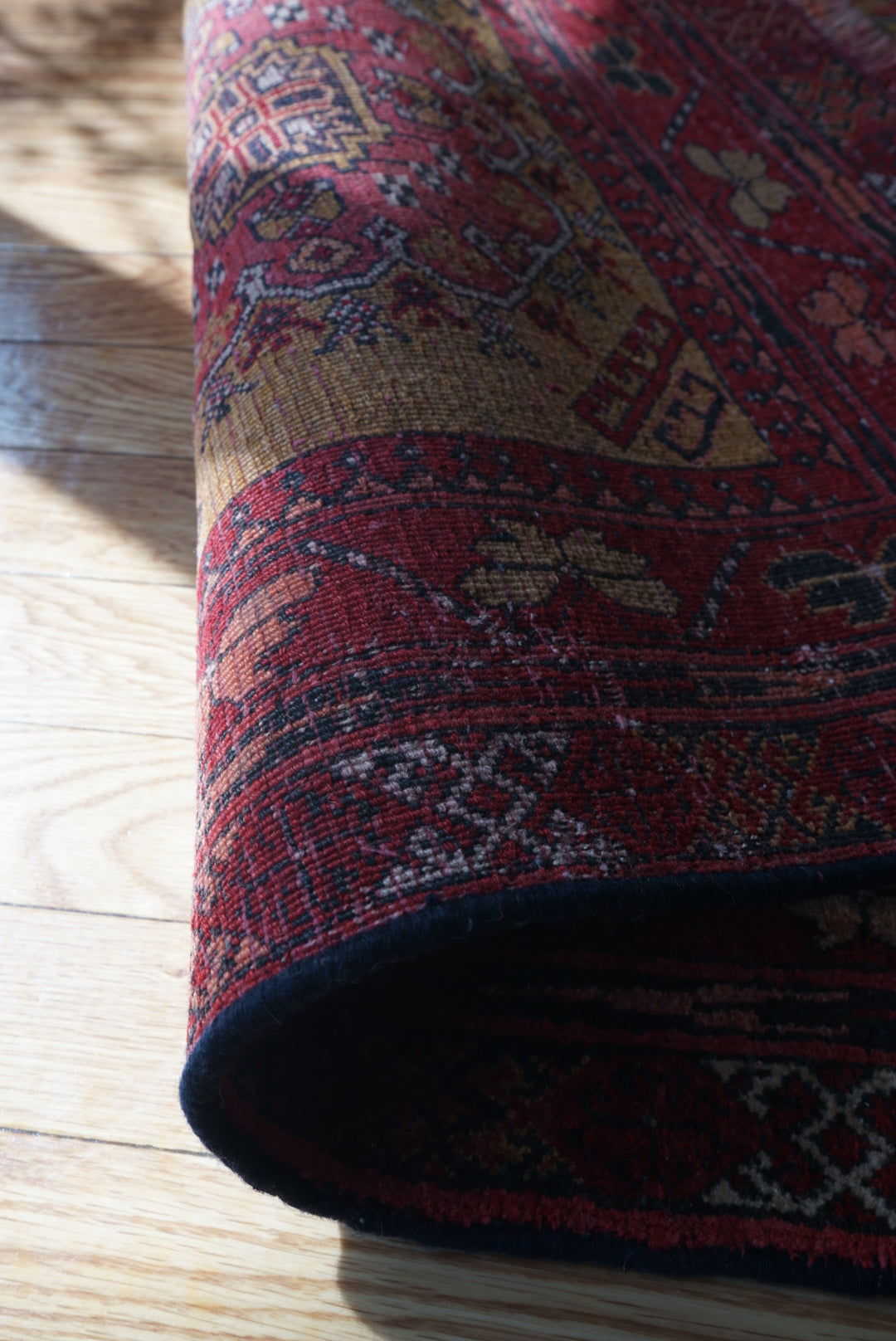 Afghanistan Old Turkmen Yellow Mustard 1950年代 188 × 123 cm No.AF2520