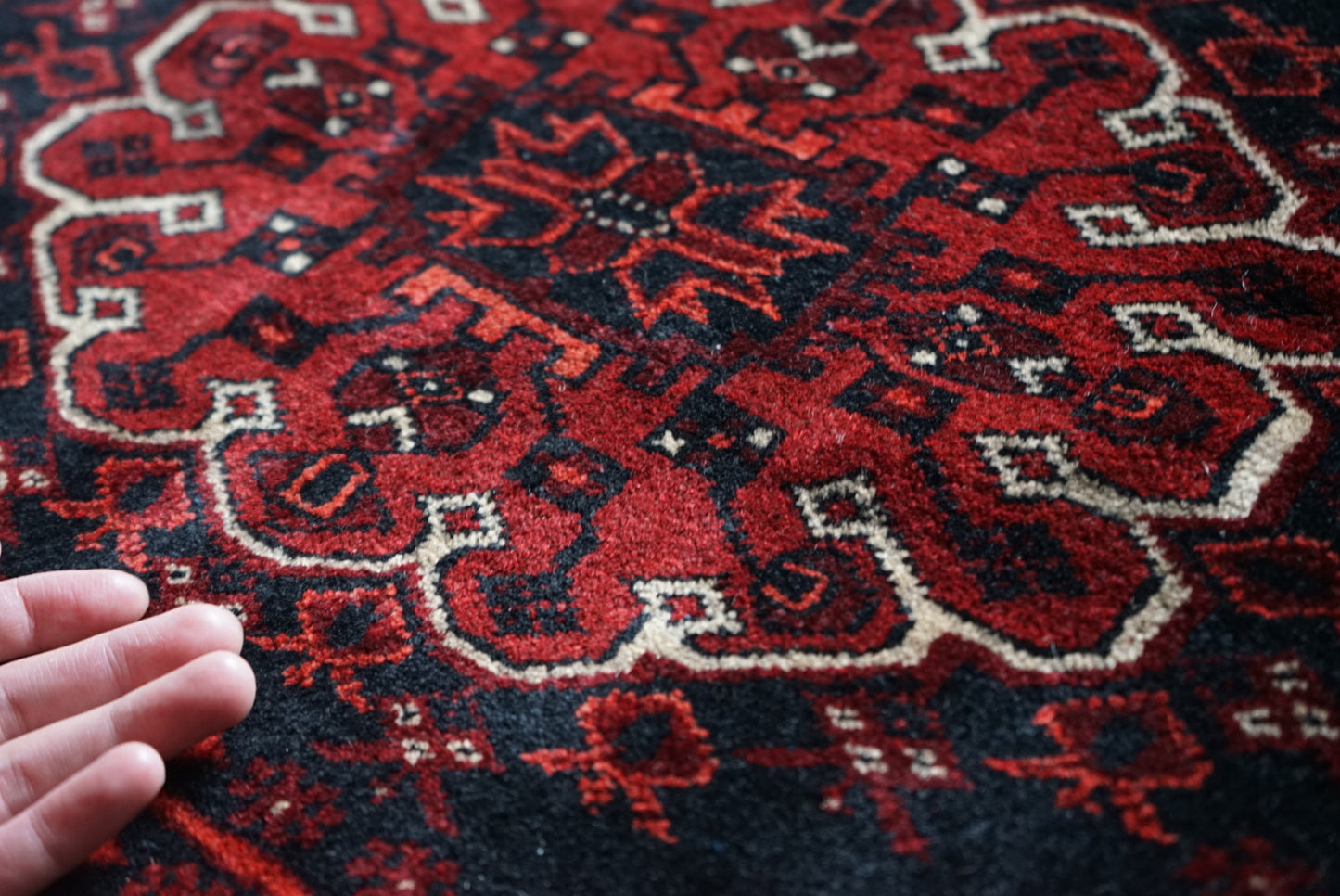 Afghanistan Old Turkmen Rich Black 1960年代 180 × 100 cm No.AF2519