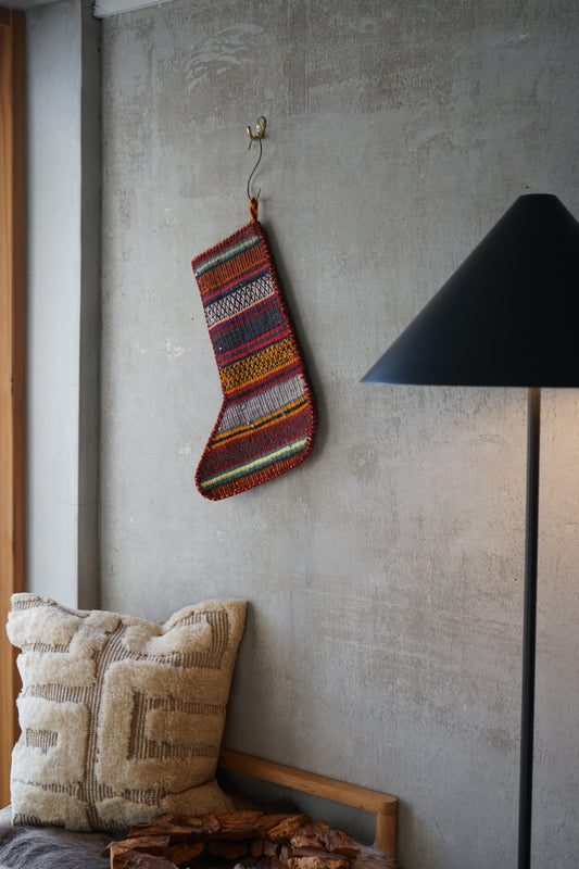 IRAN OLD-ANTIQUE CHRISTMAS SANTA SOCKS 39 × 25 cm NO.17