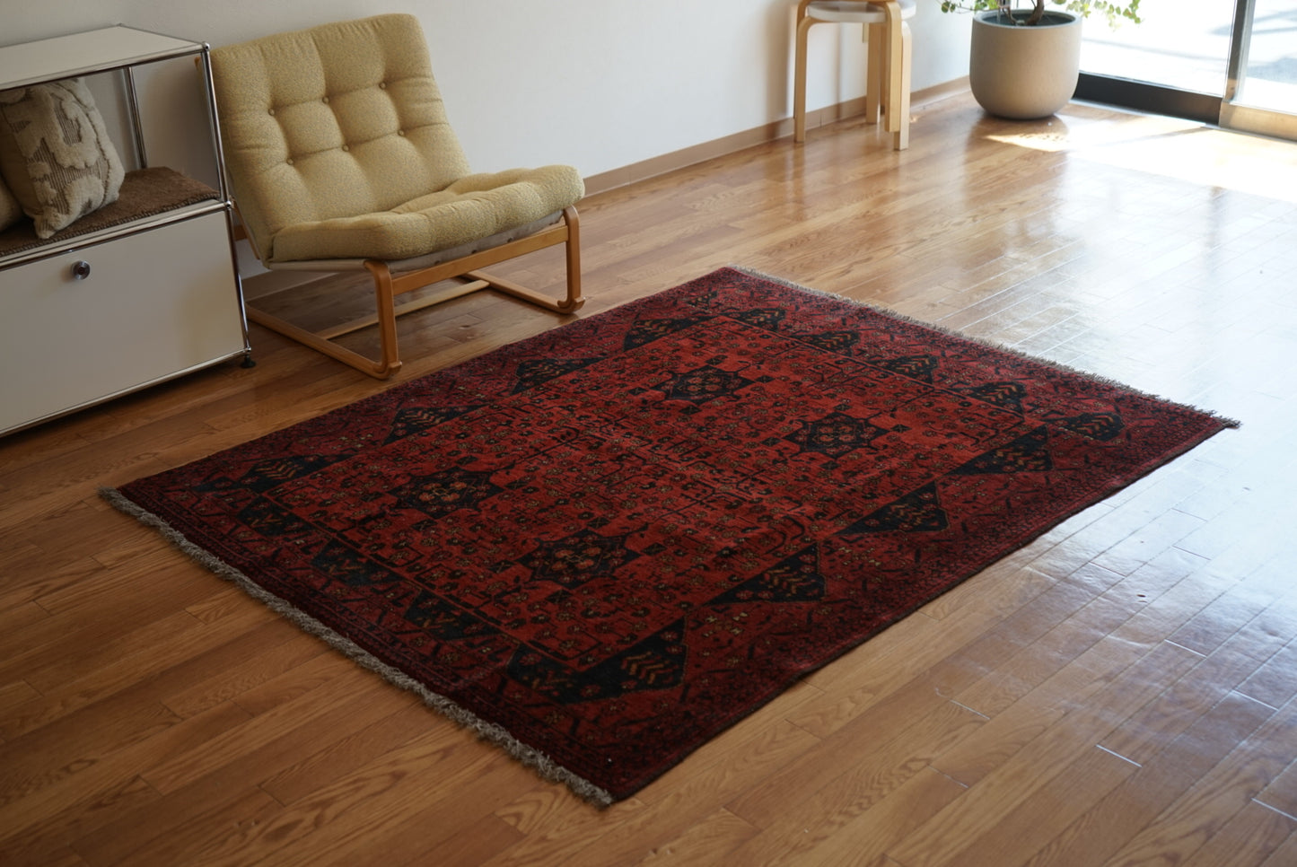 Afghanistan Old Turkmen RichRed 1970年代 177.5 × 142.5 cm No.AF2524