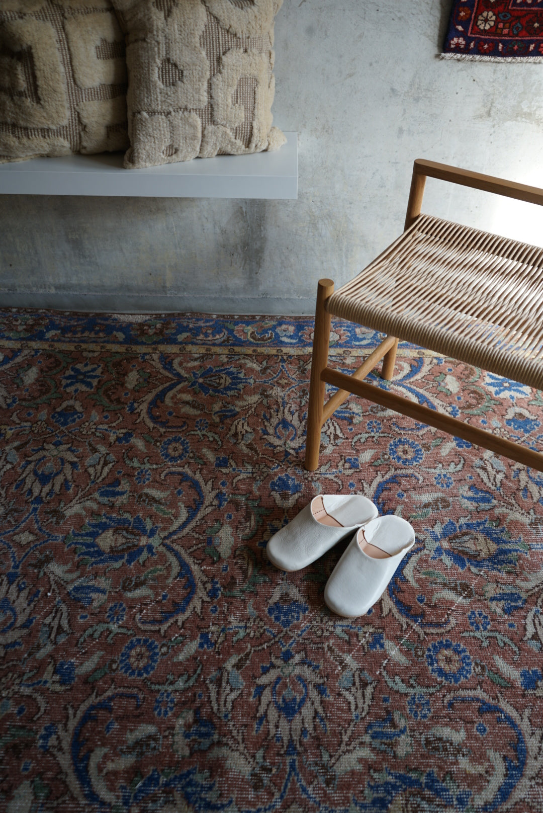 Türkiye Old Isparta Scarlet , Blue 1970年代 242 × 154 cm No.TR25264