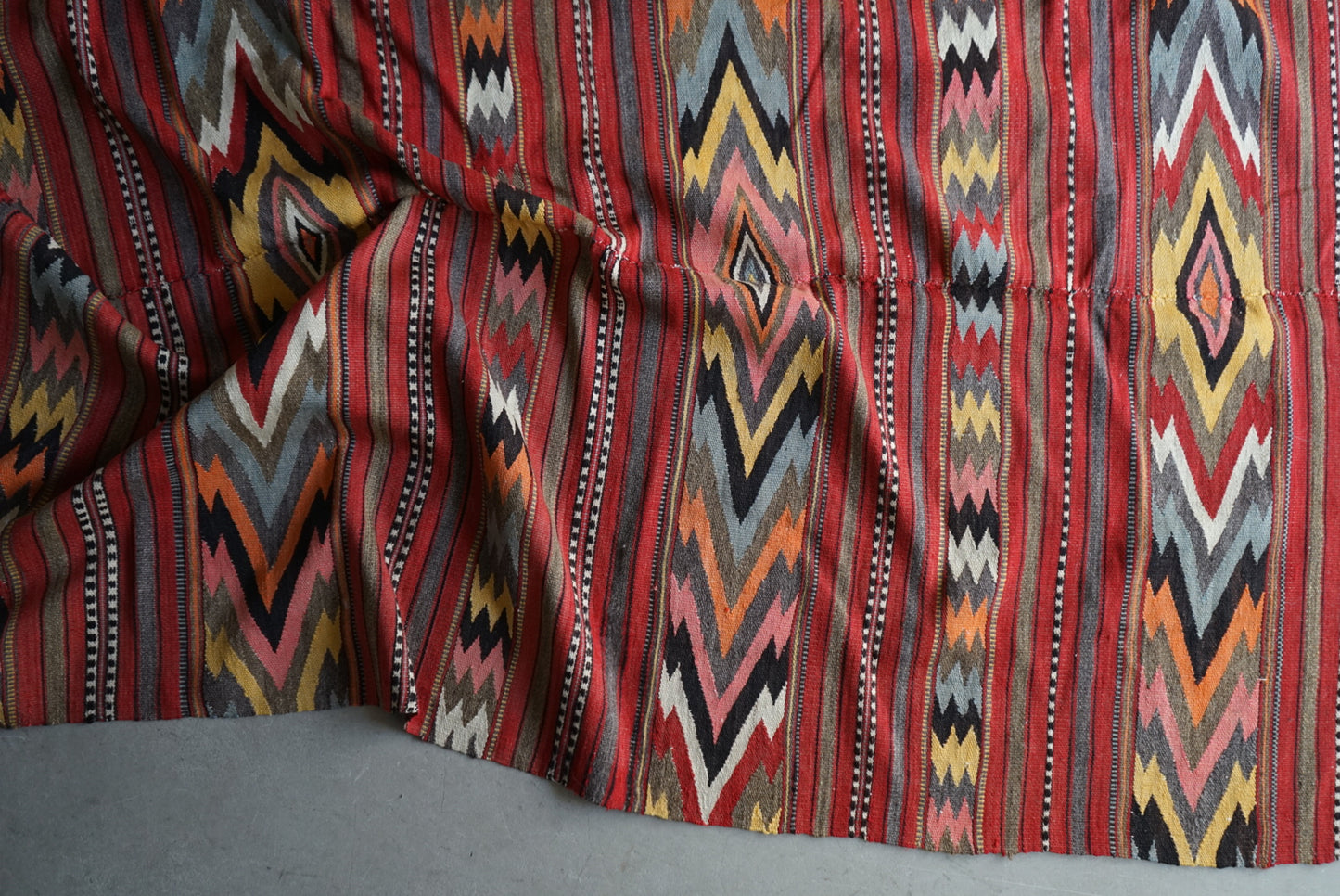 TURKEY BALKAN OLD KILIM 1950-1960年代 159 × 116 cm