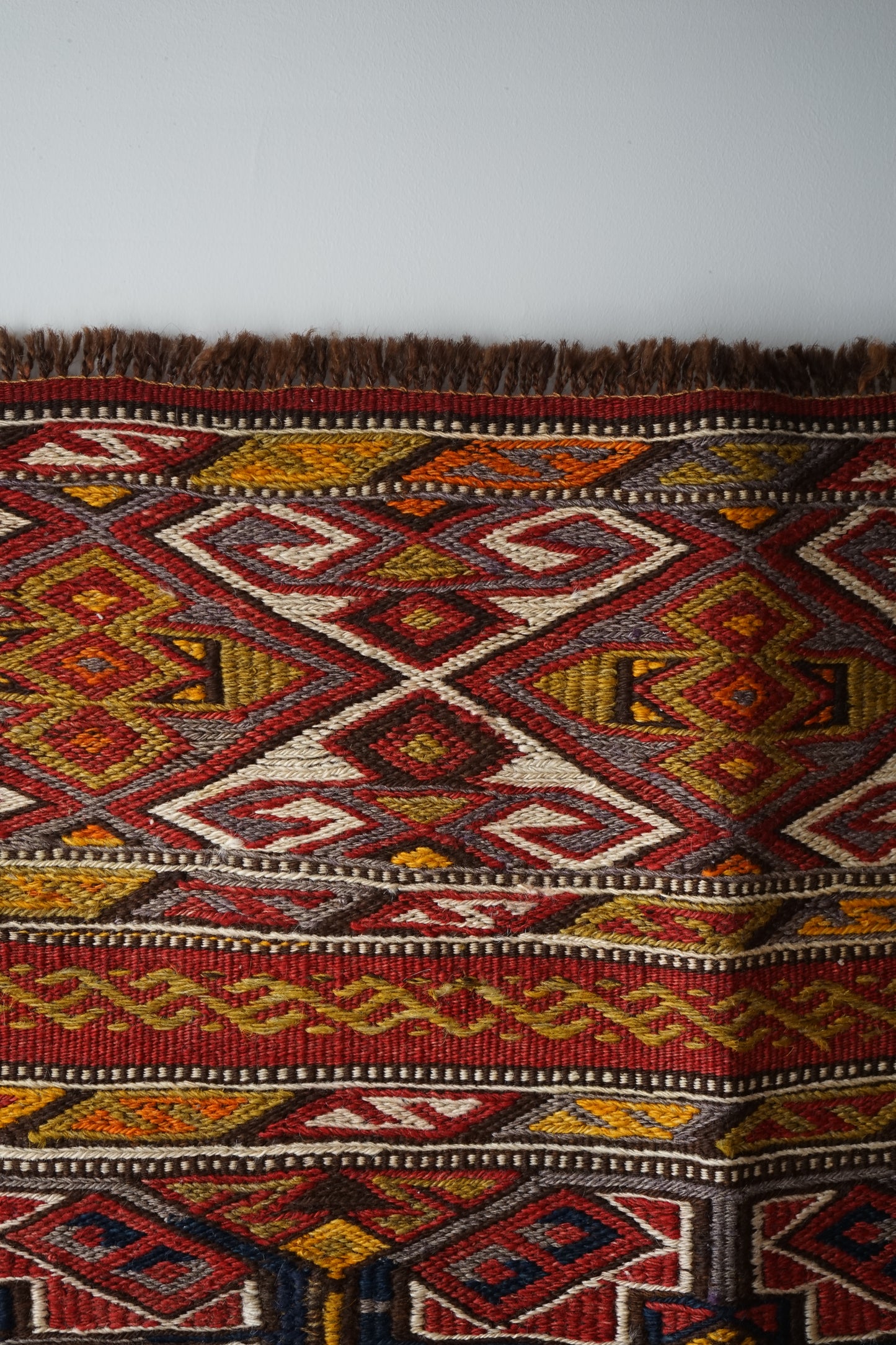 EASTERN TURKEY VINTAGE KURDISTAN KILIM 1965-1970年代 92 × 81 cm