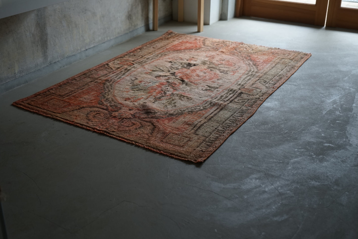 TURKEY OLD ISPARTA ROSE FLOWER 1950-1960年代 161 × 107.5 cm No.TR25129