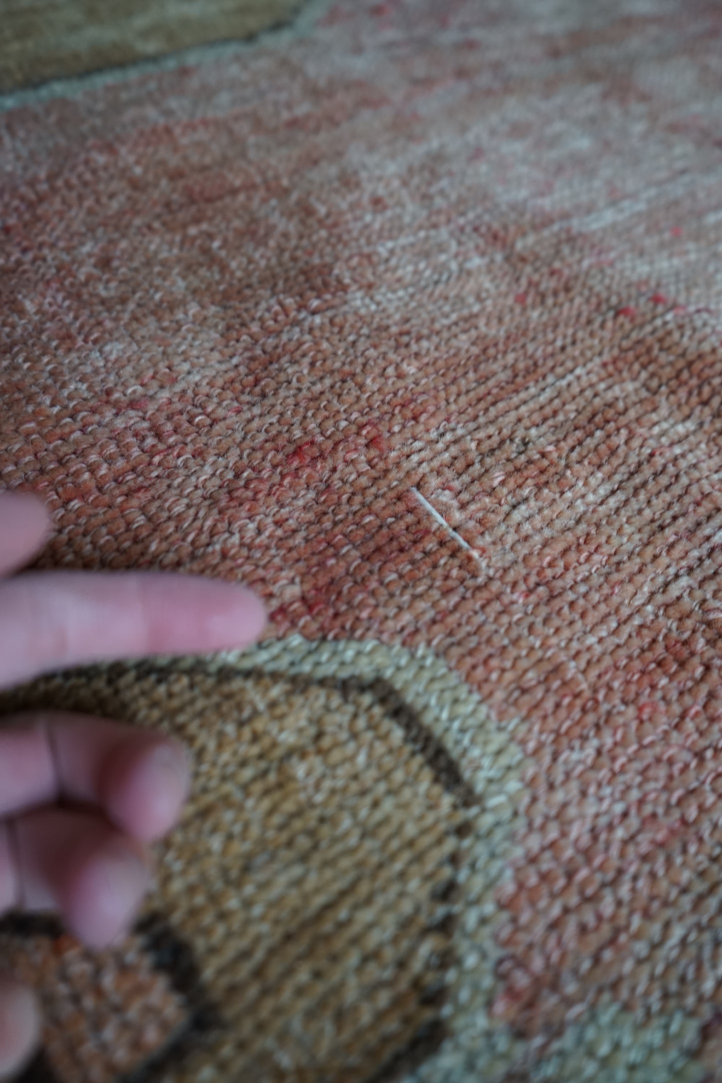 TURKEY OLD OUSHAK SALMON PINK 1970年代 286 × 162 cm No.TR25197