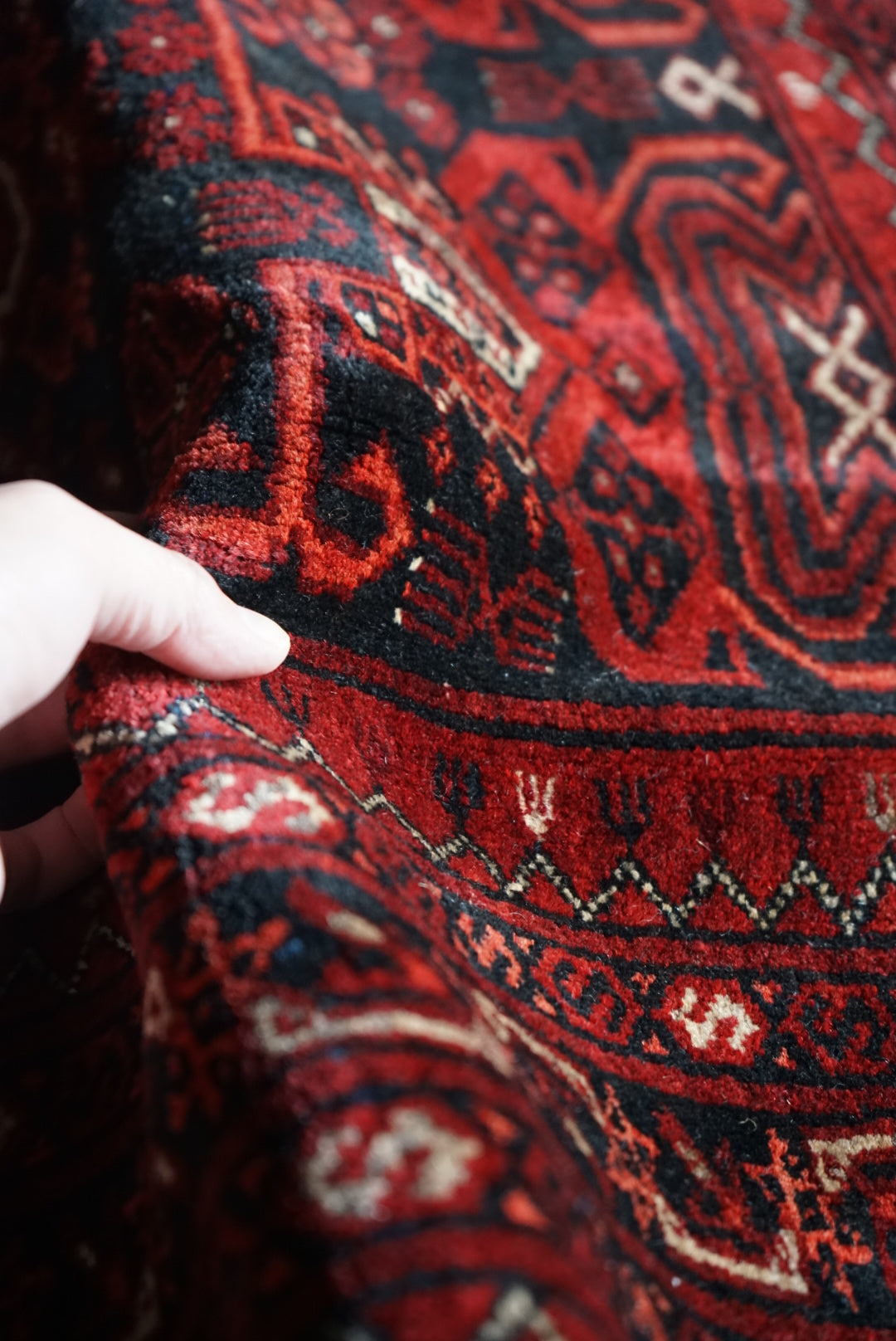 Afghanistan Old Turkmen Rich Black 1960年代 180 × 100 cm No.AF2519