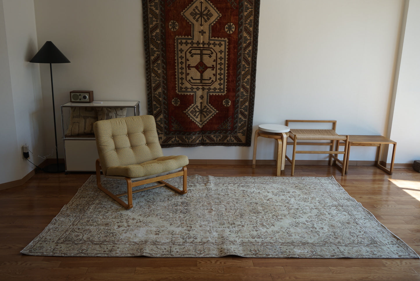 Türkiye Old Isparta Medallion Sweet Beige 1960年代 262.5 × 159.5 cm No.TR25401