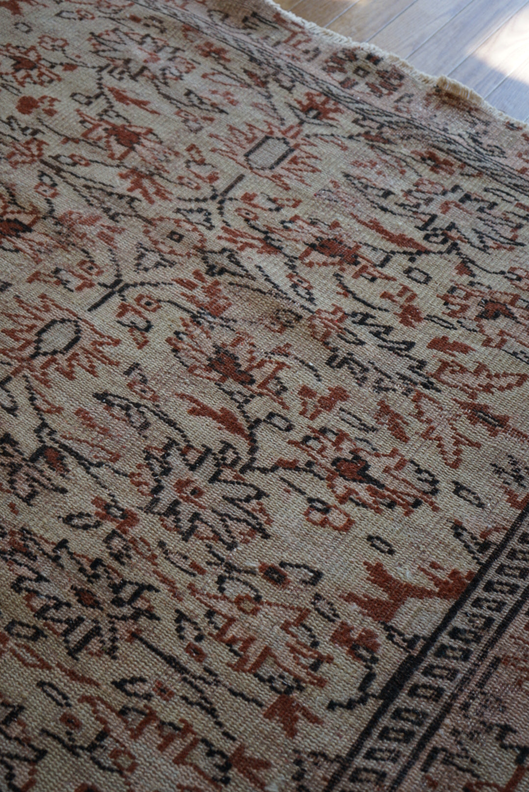 Türkiye Old Kayseri Olive , Beige Flower 1970年代 270 × 169 cm No.TR25389