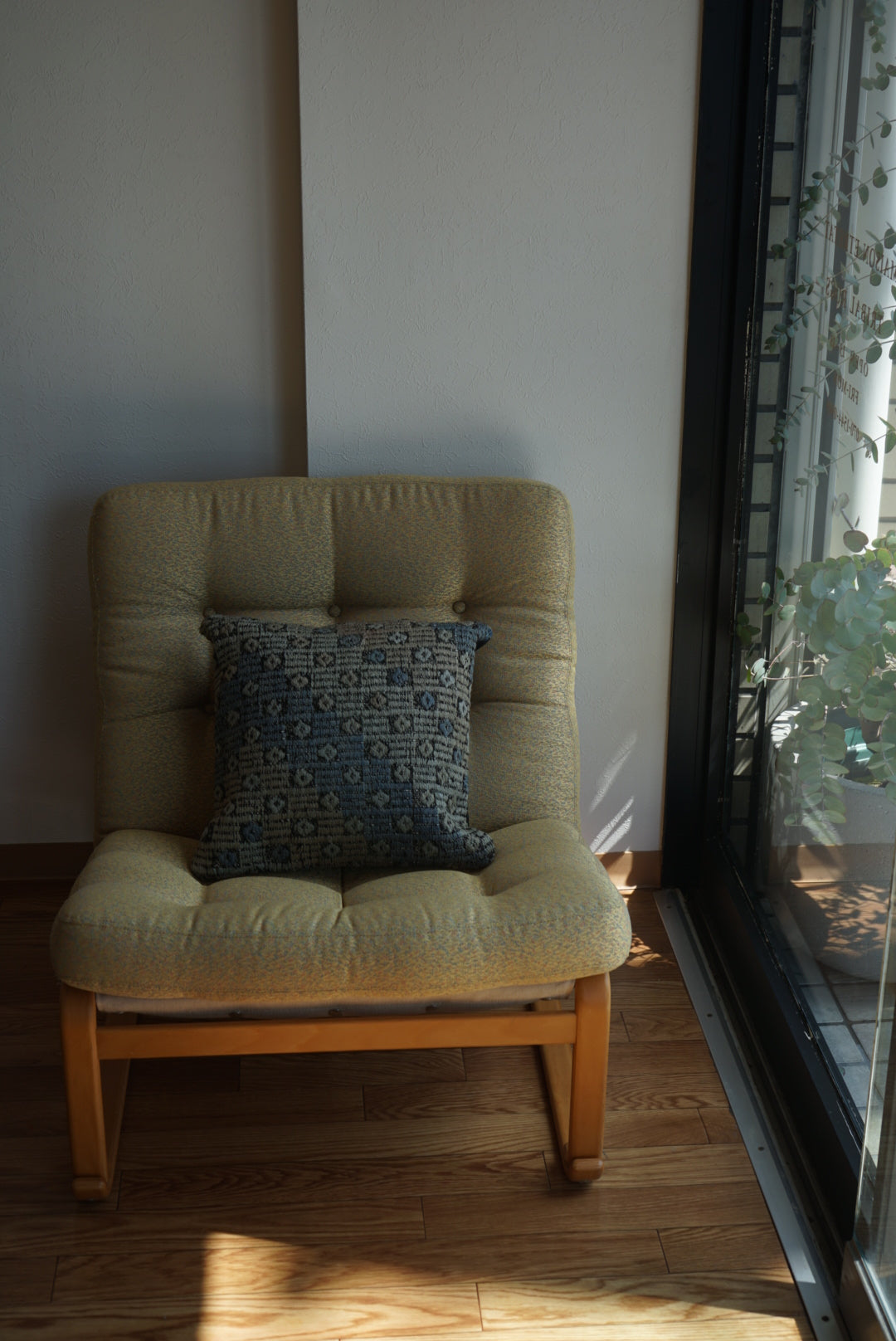 Türkiye Old Kilim Cushion Cover Green 40 × 40 cm No.TR25366
