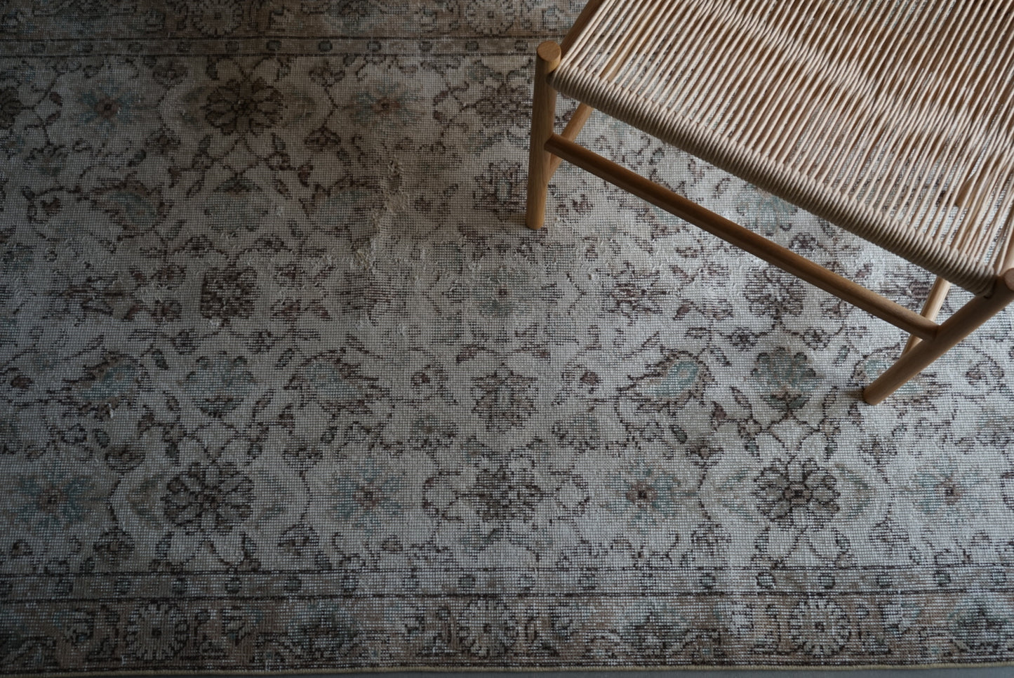 Türkiye Old Isparta Beige , Ice Blue 1970年代 203 × 110 cm No.TR25251