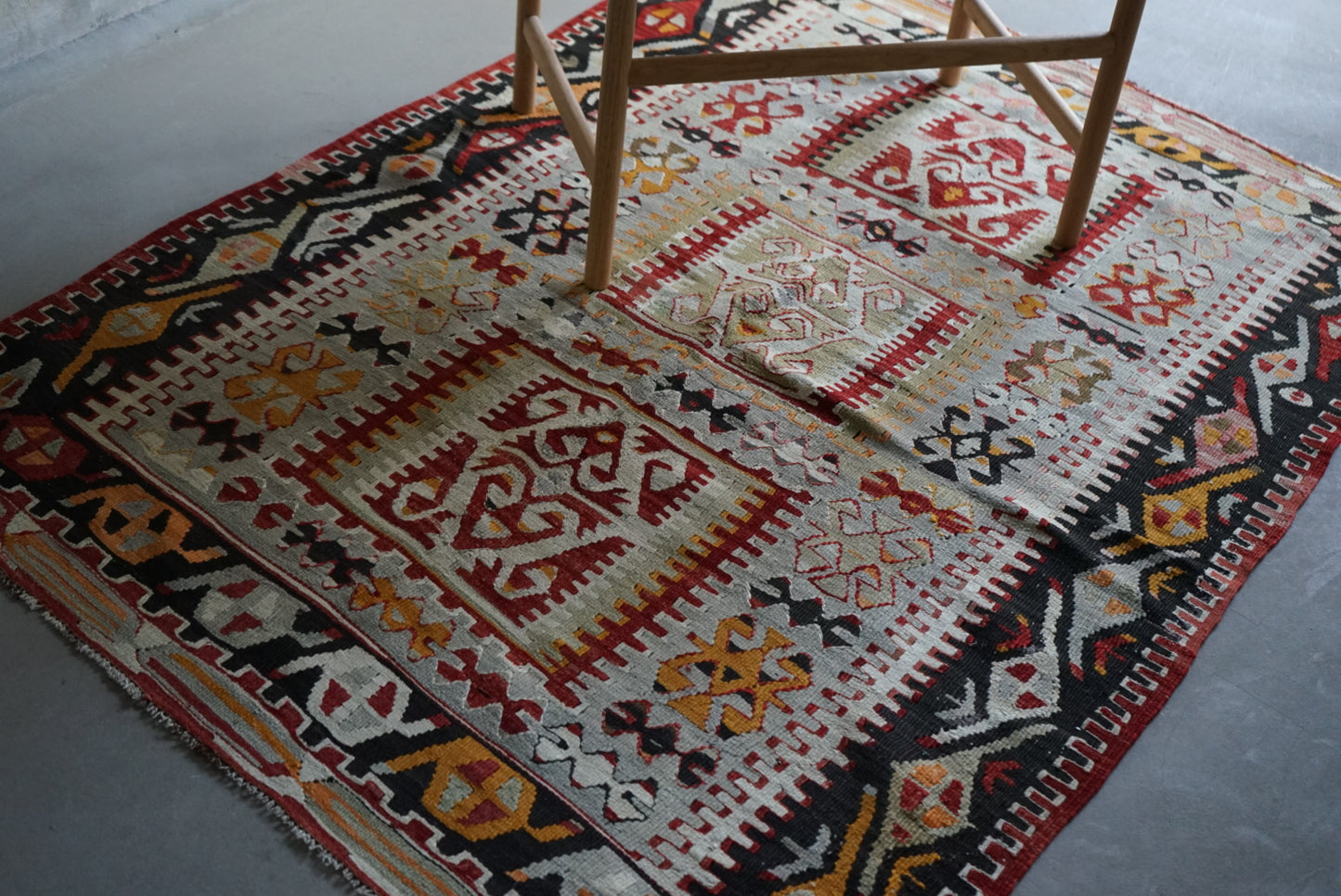 TURKEY KAYSERI OLD KILIM 1950-1960年代 159 × 116 cm