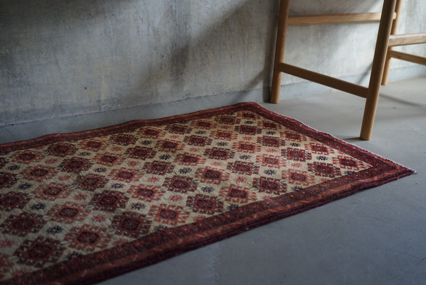 Türkiye Old Oushak Beige Runner size 1970年代 133 × 58.5cm No.TR25242