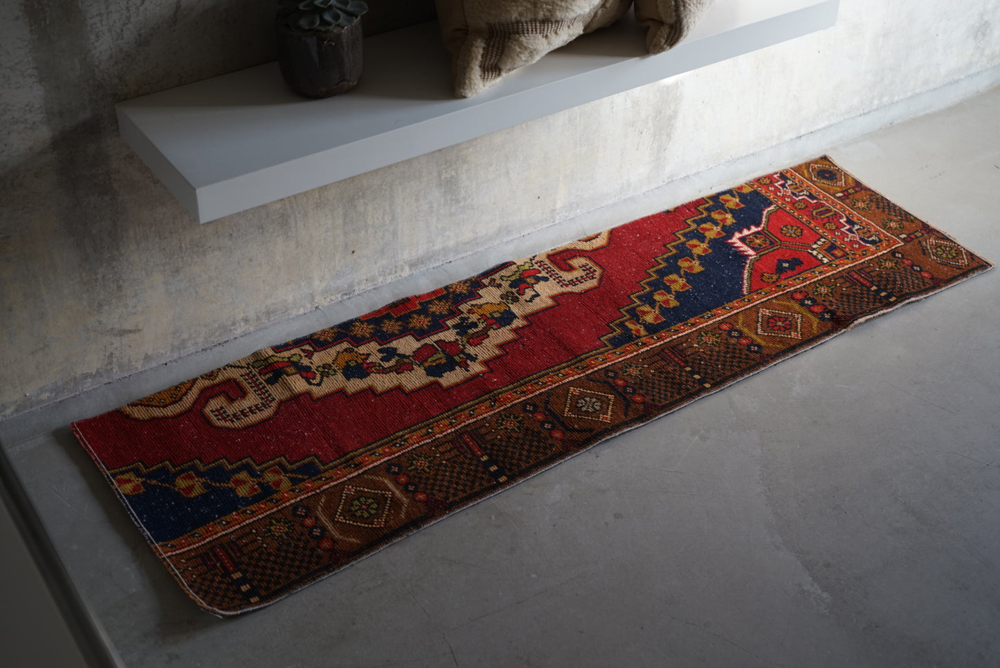 Türkiye Old Oushak Runner 1970年代 154 × 47 cm No.TR25269