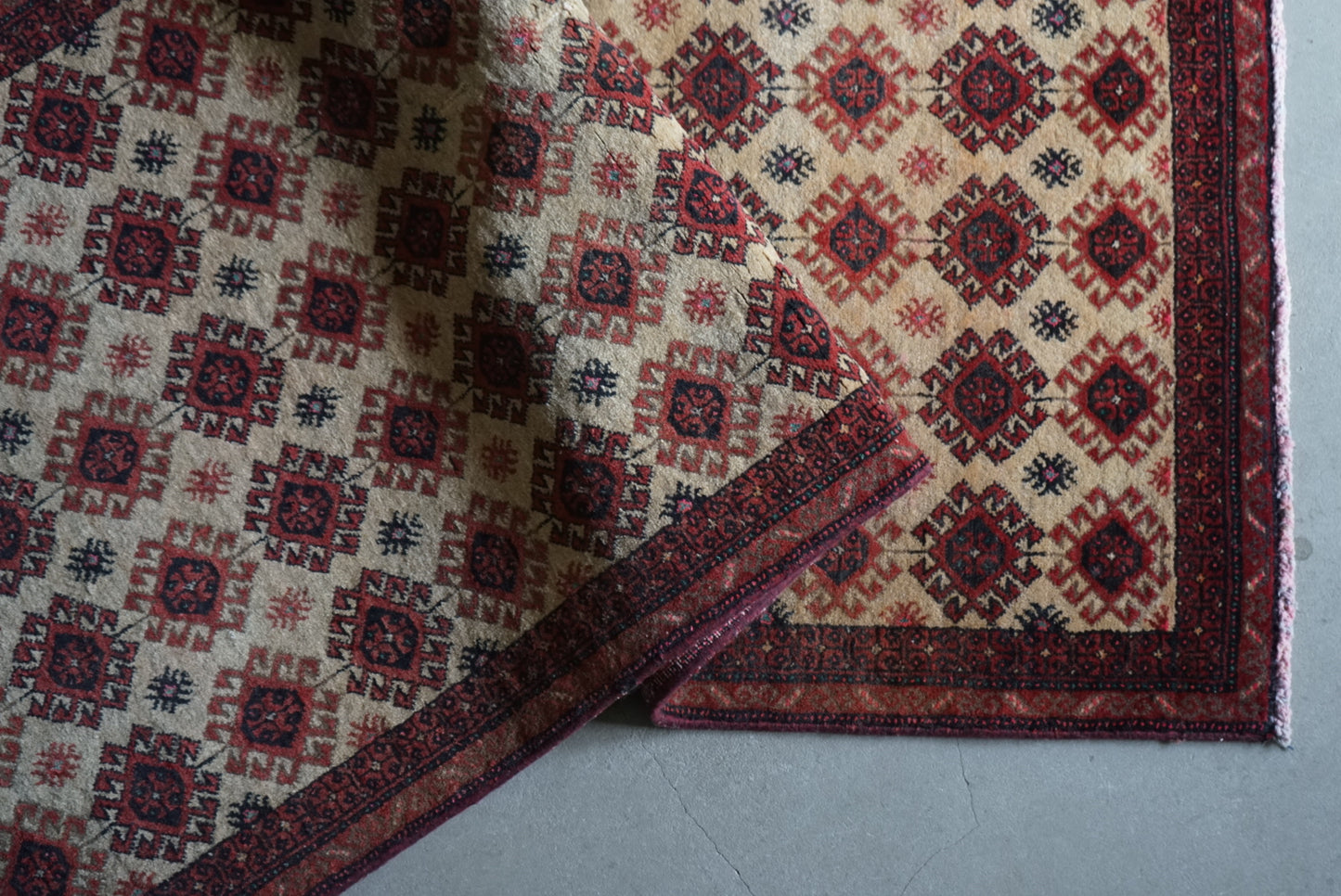 Türkiye Old Oushak Beige Runner size 1970年代 133 × 58.5cm No.TR25242
