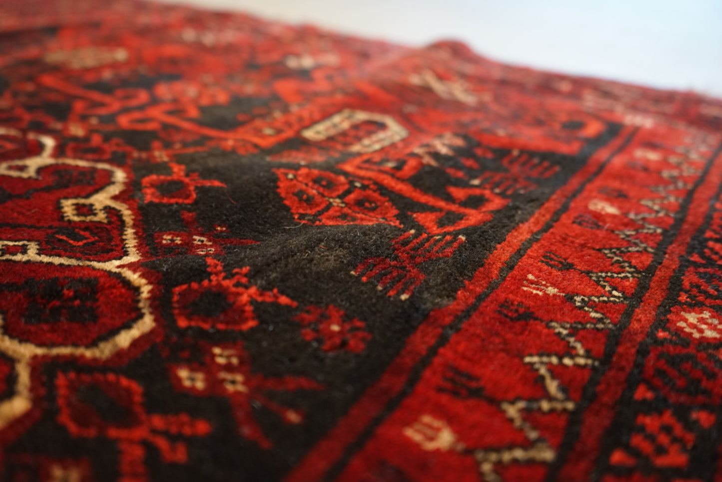 Afghanistan Old Turkmen Rich Black 1960年代 180 × 100 cm No.AF2519