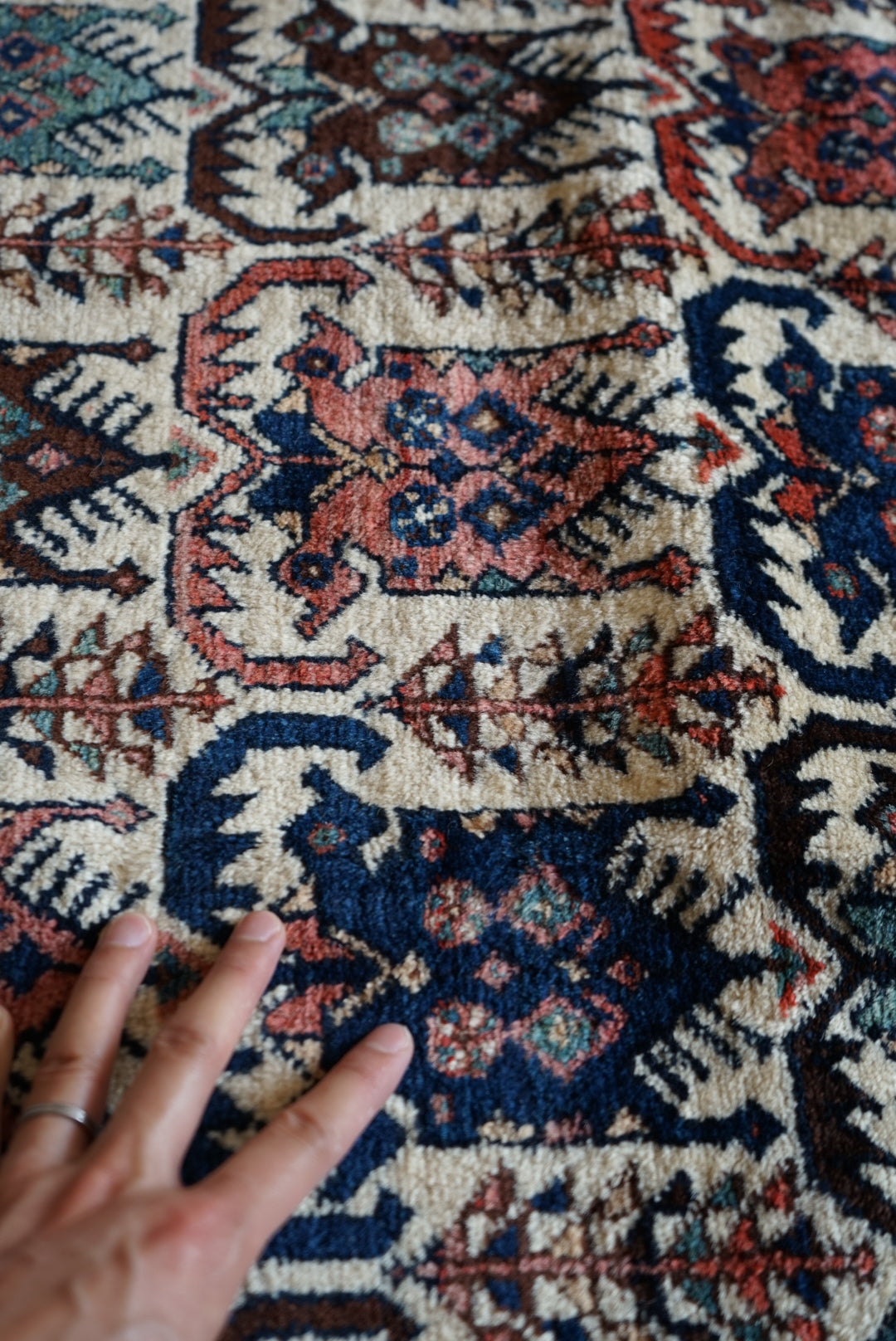 店頭販売 Iran Antique Afshar Pistachios 1860年代 183 × 135 cm