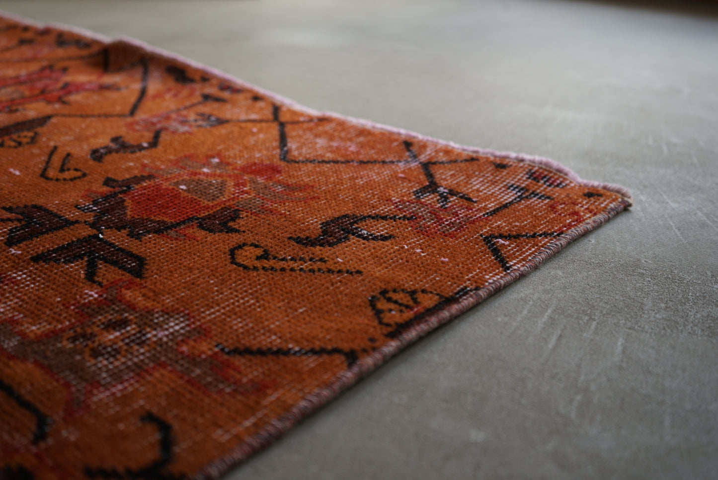 Türkiye Old Isparta Orange Over Dye 1970年代 202 × 113 cm No.TR25260