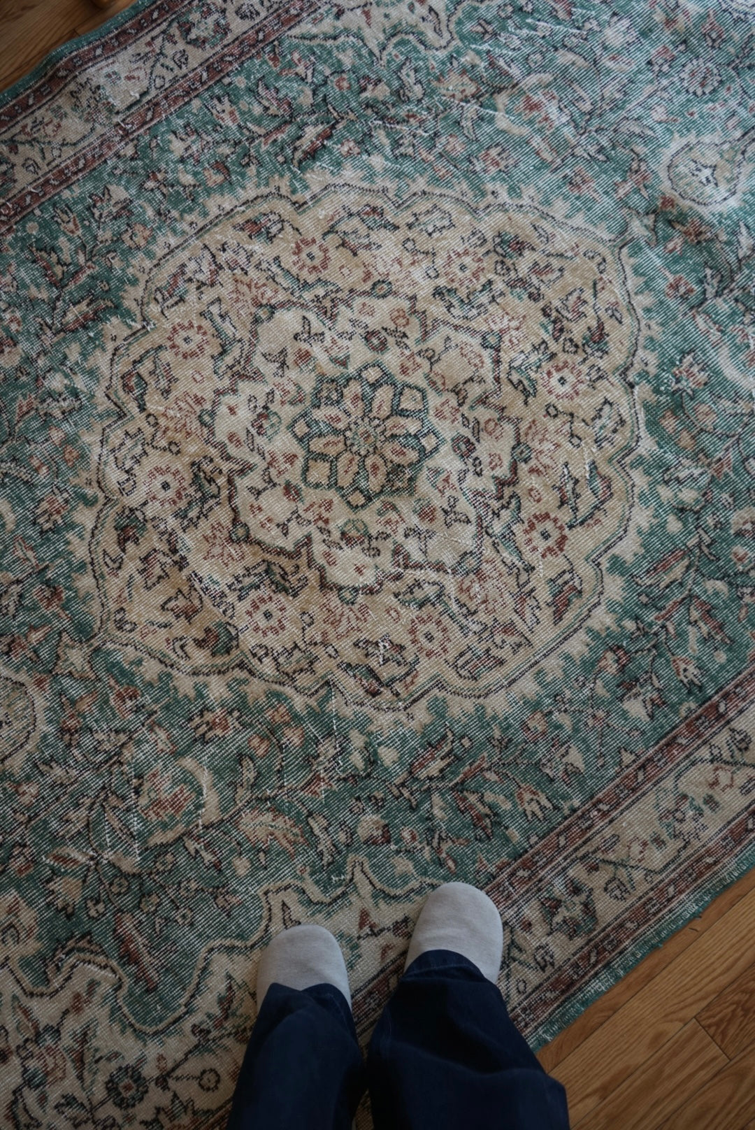 Türkiye Old Isparta EmeraldGreen 1970年代 267 × 169 cm No.TR25275