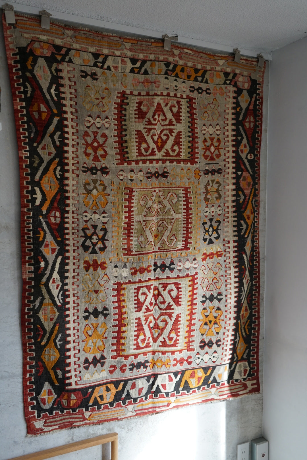 TURKEY KAYSERI OLD KILIM 1950-1960年代 159 × 116 cm