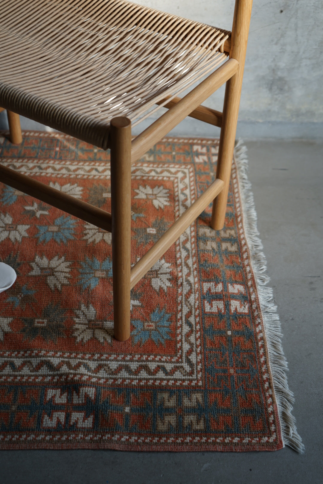 Türkiye Old Oushak Orange 1970-1980年代 133 × 89 cm No.TR25261