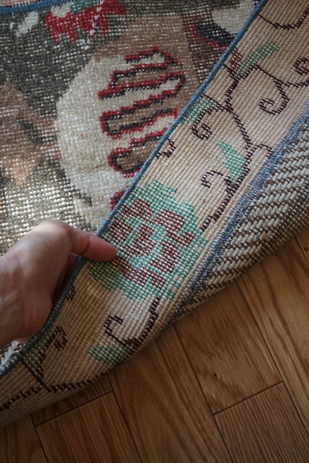 Türkiye Old Oushak Bird Motif Patchwork 1960年代 82.5 × 59 cm No.TR25466