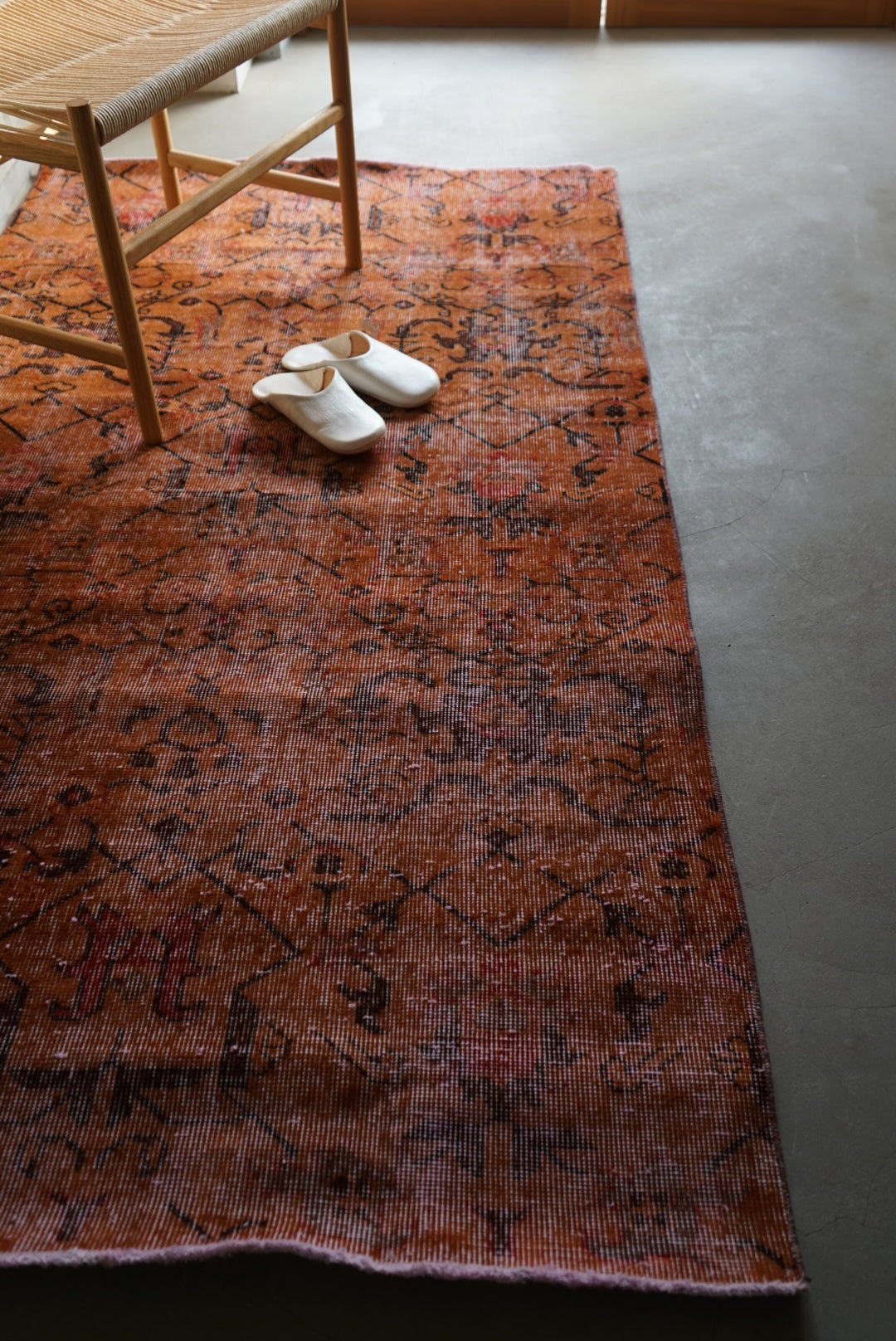 Türkiye Old Isparta Orange Over Dye 1970年代 202 × 113 cm No.TR25260