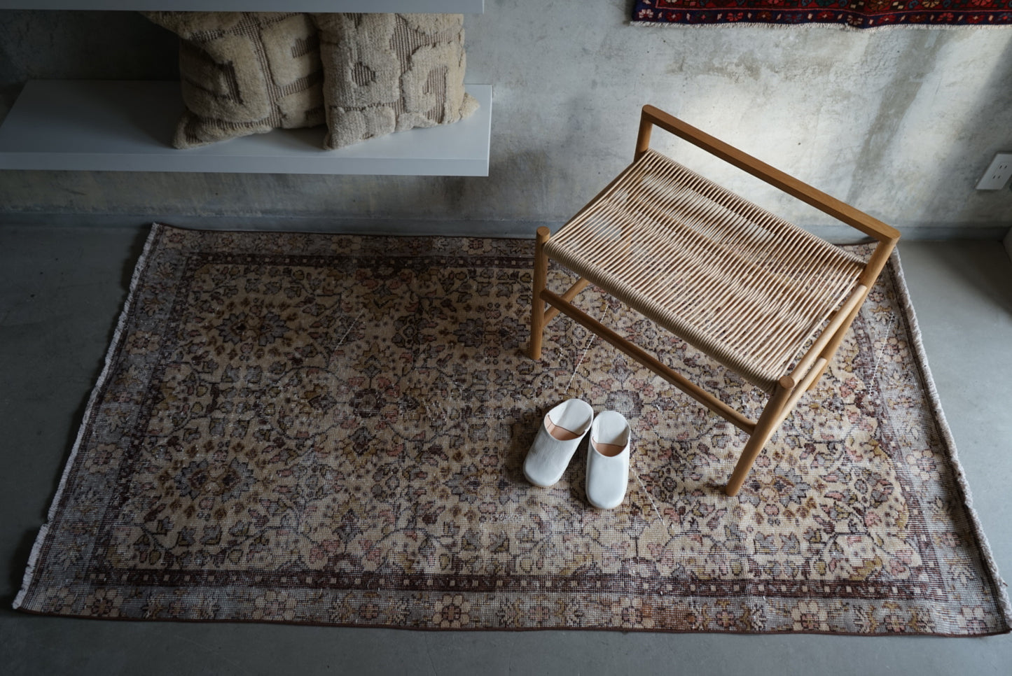 Türkiye Old Isparta Brown Floral 1970年代 204 × 107 cm No.TR25255