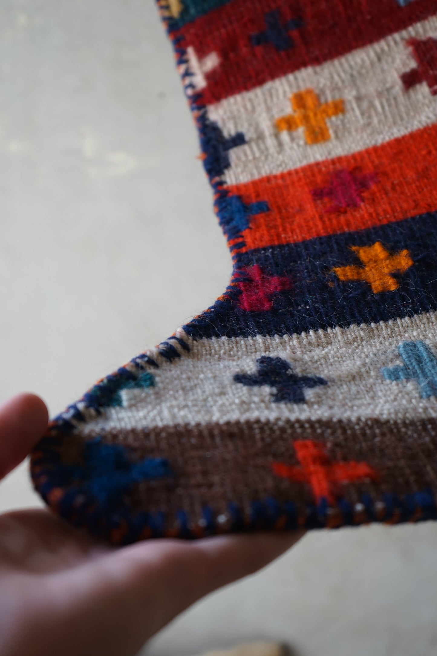 IRAN OLD-ANTIQUE CHRISTMAS SANTA SOCKS 39 × 25 cm NO.24