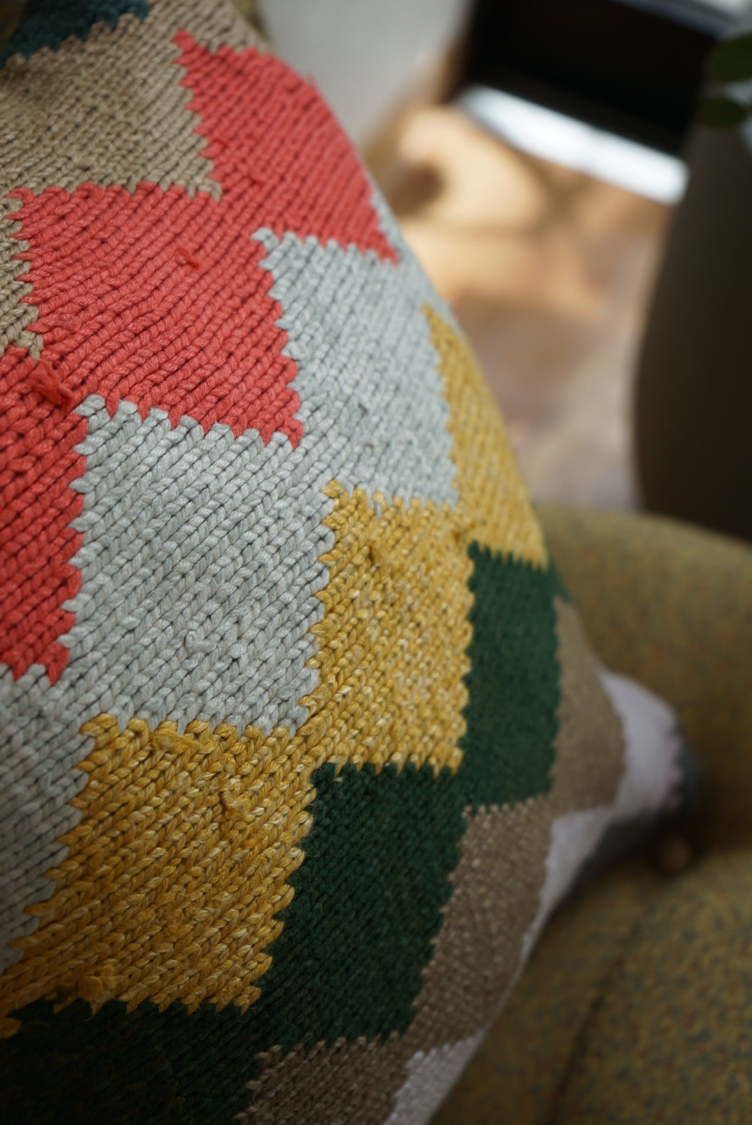 Türkiye Old Kilim Cushion Cover Colorful Diamond 41 × 40 cm No.TR25438