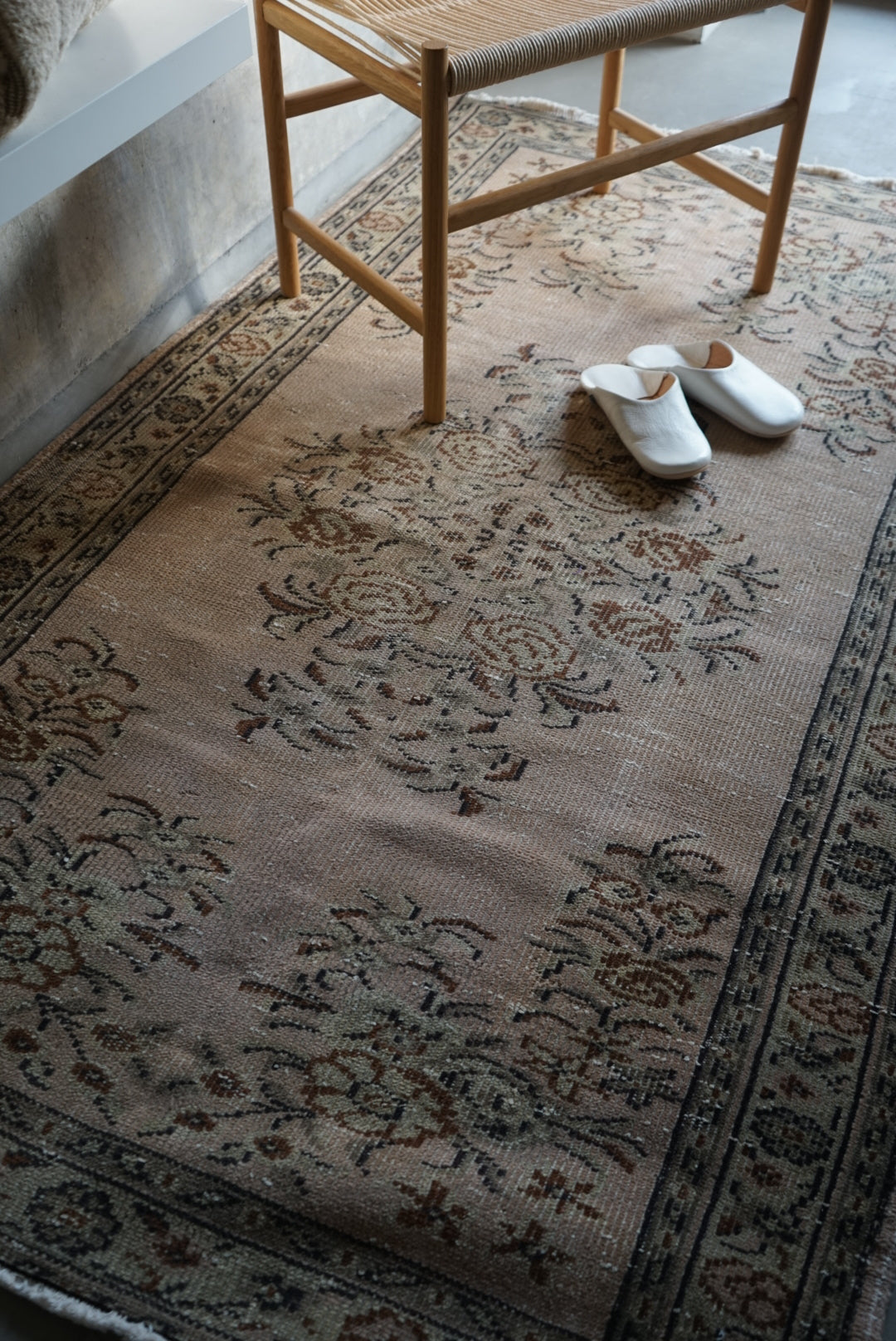 Türkiye Old Isparta Floral Rich Color Beige, Olive 1970年代 195 × 113 cm No.TR25259